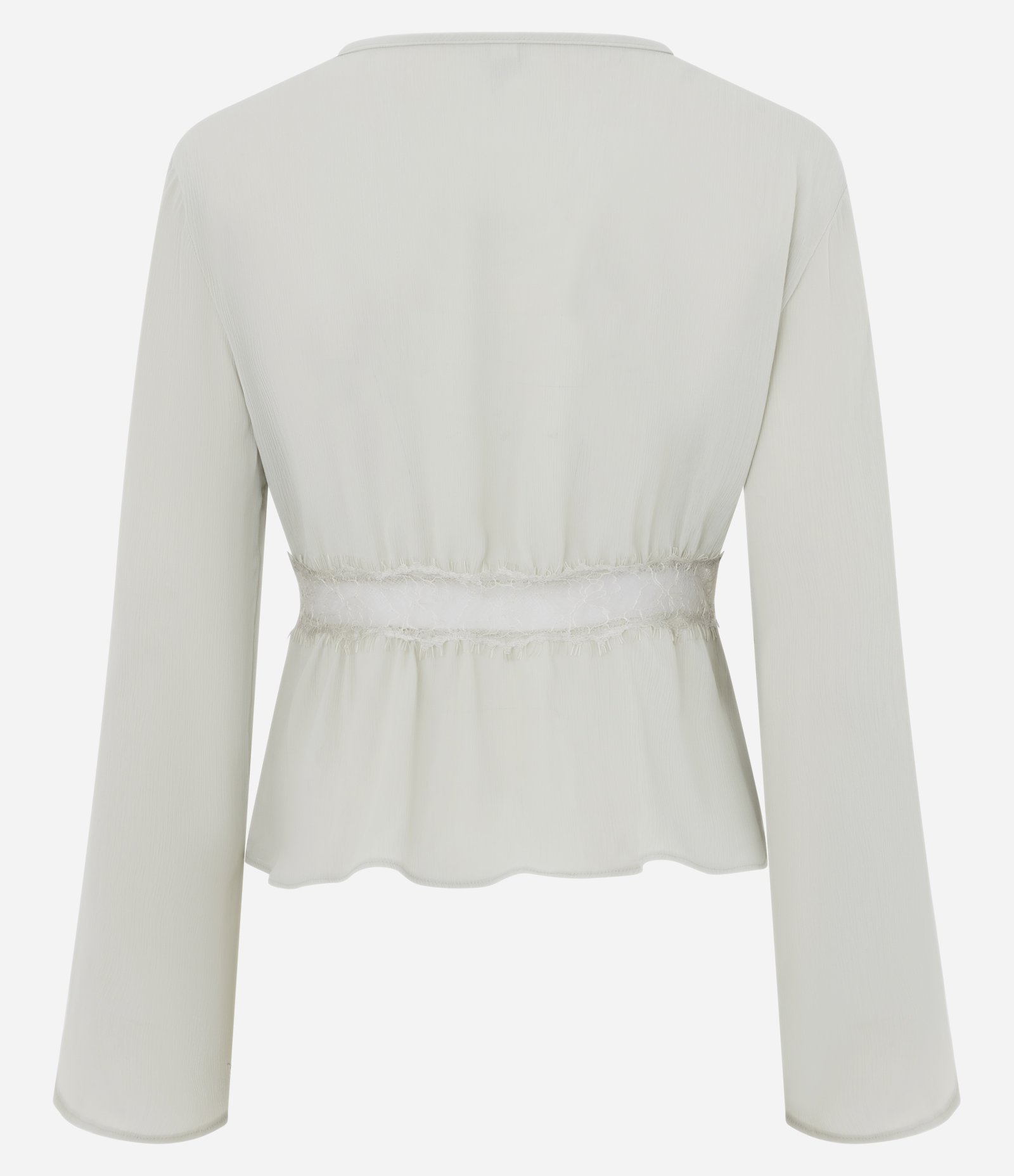 Blusa com Renda e Amarração Off White 7