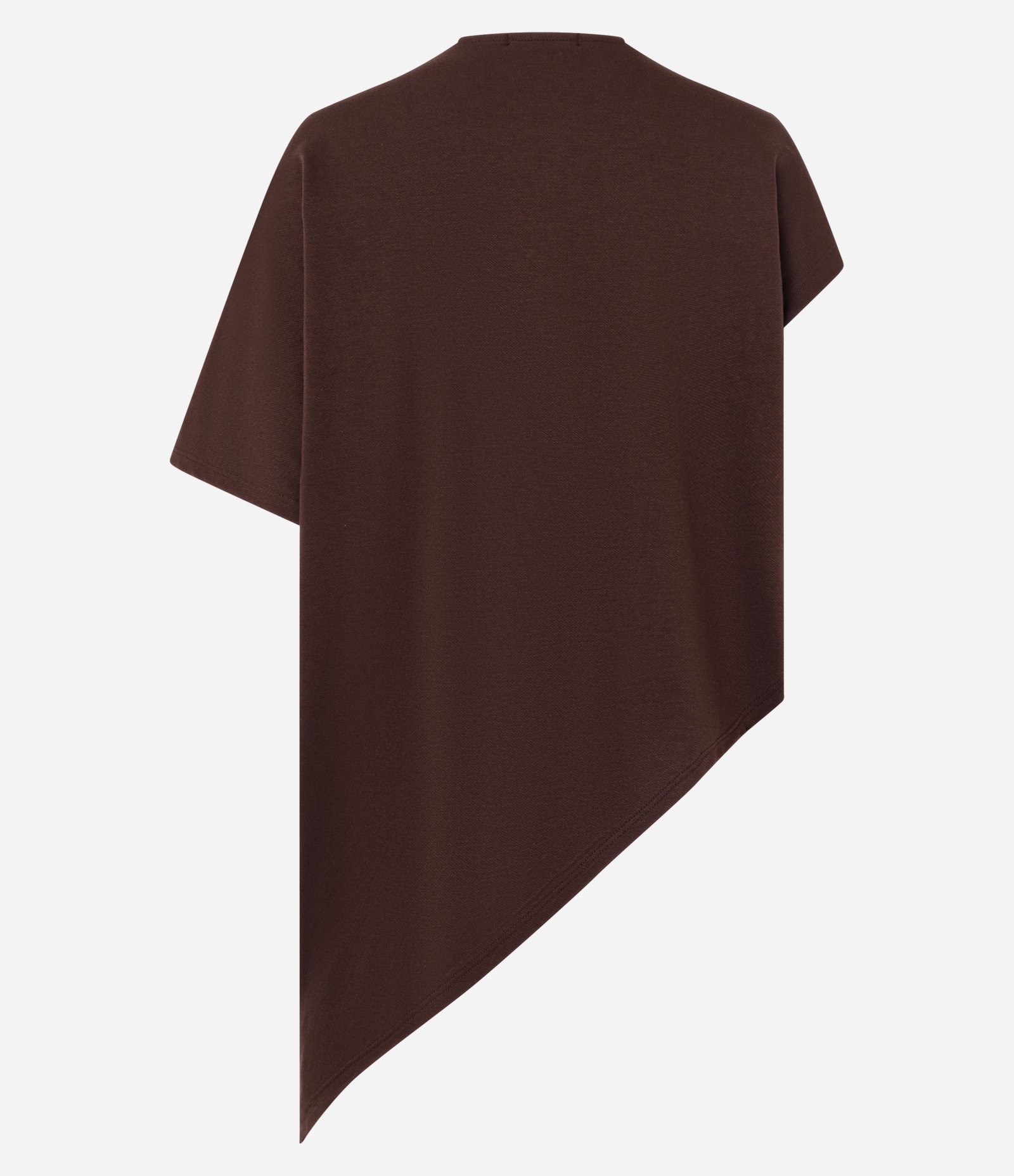 Blusa Assimétrica com Efeito Drapeado no Decote Marrom 2