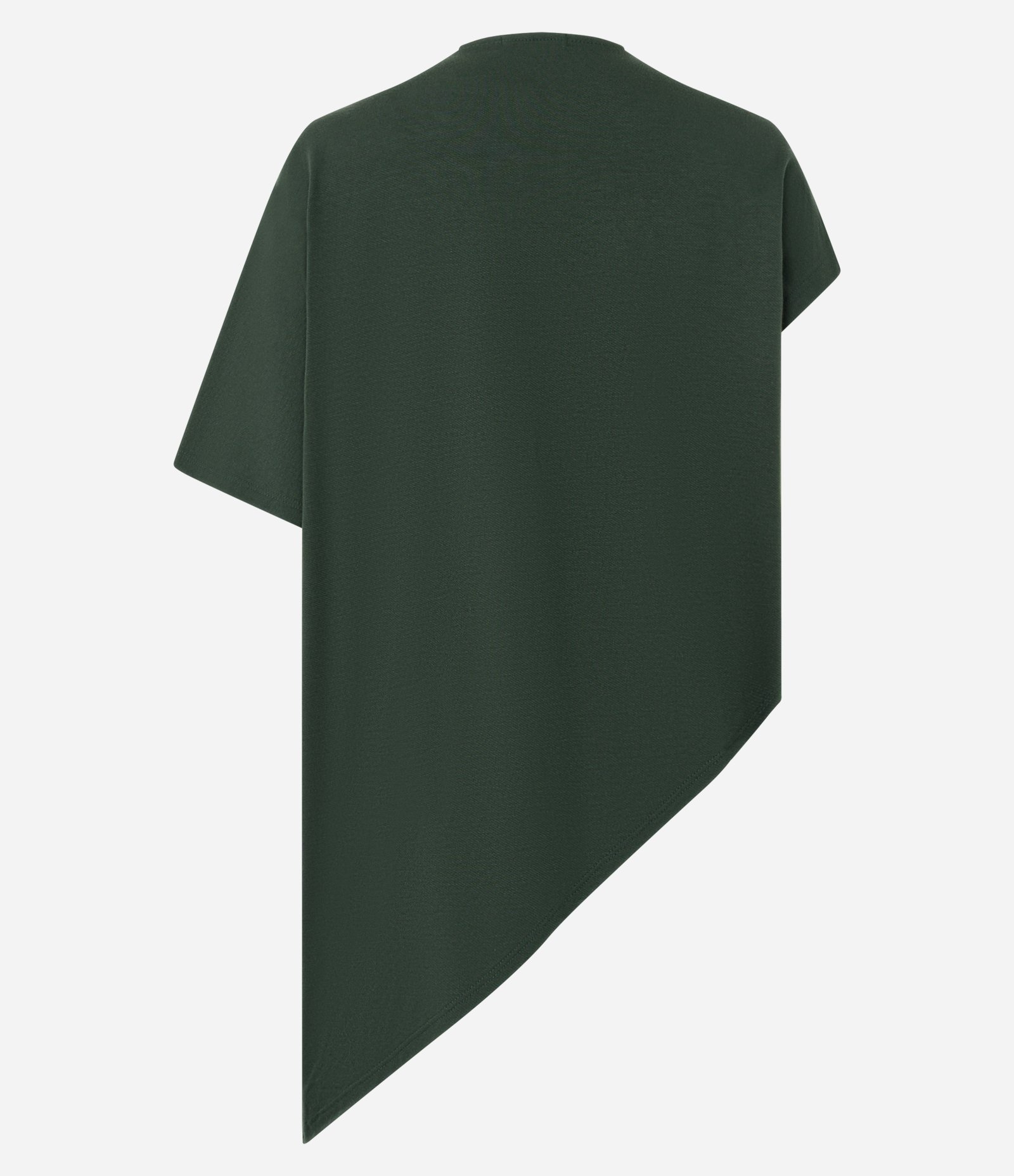 Blusa Assimétrica com Efeito Drapeado no Decote Verde 2