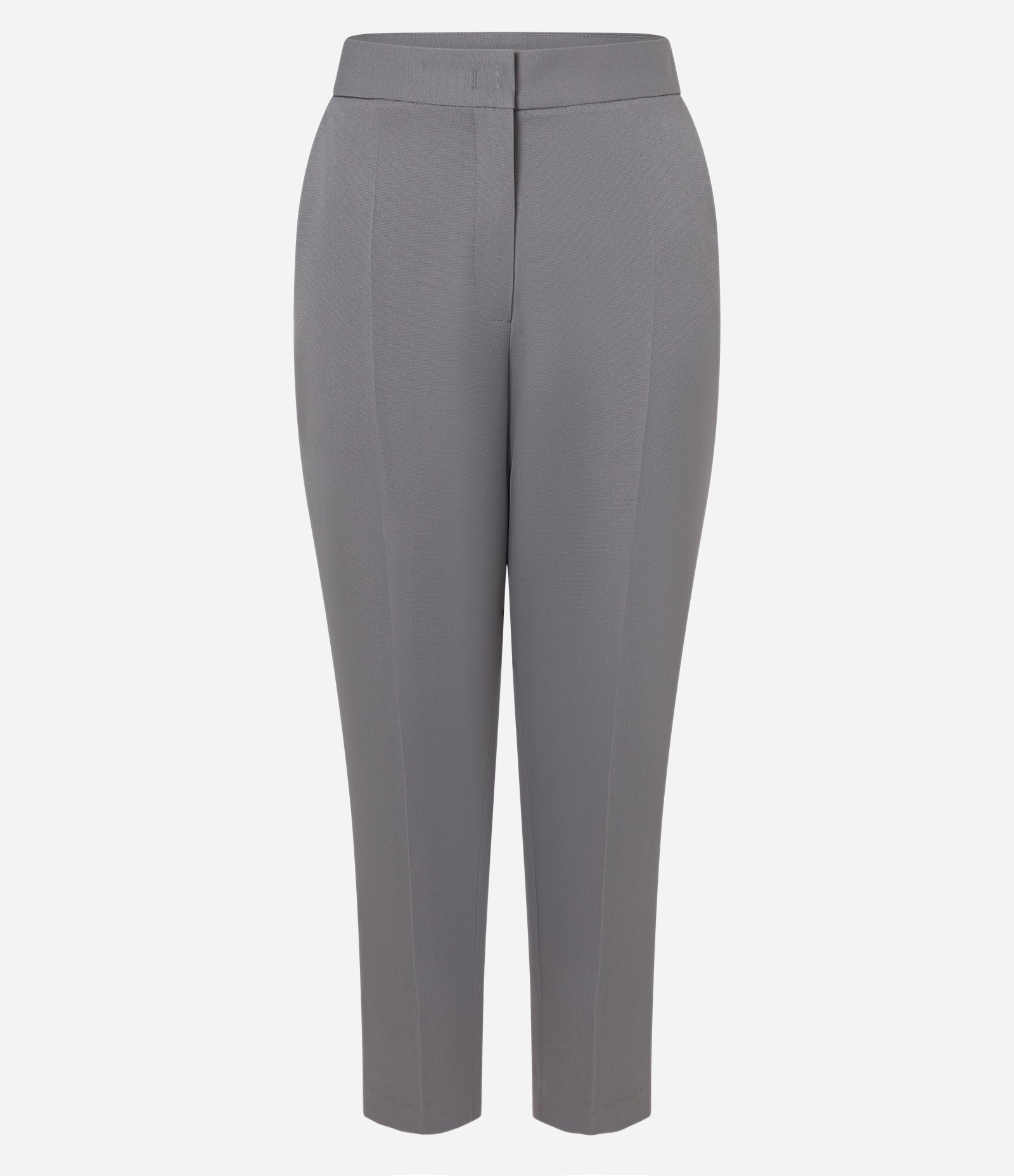 Calça Cenoura com Cós Alfaiatado Cinza 5