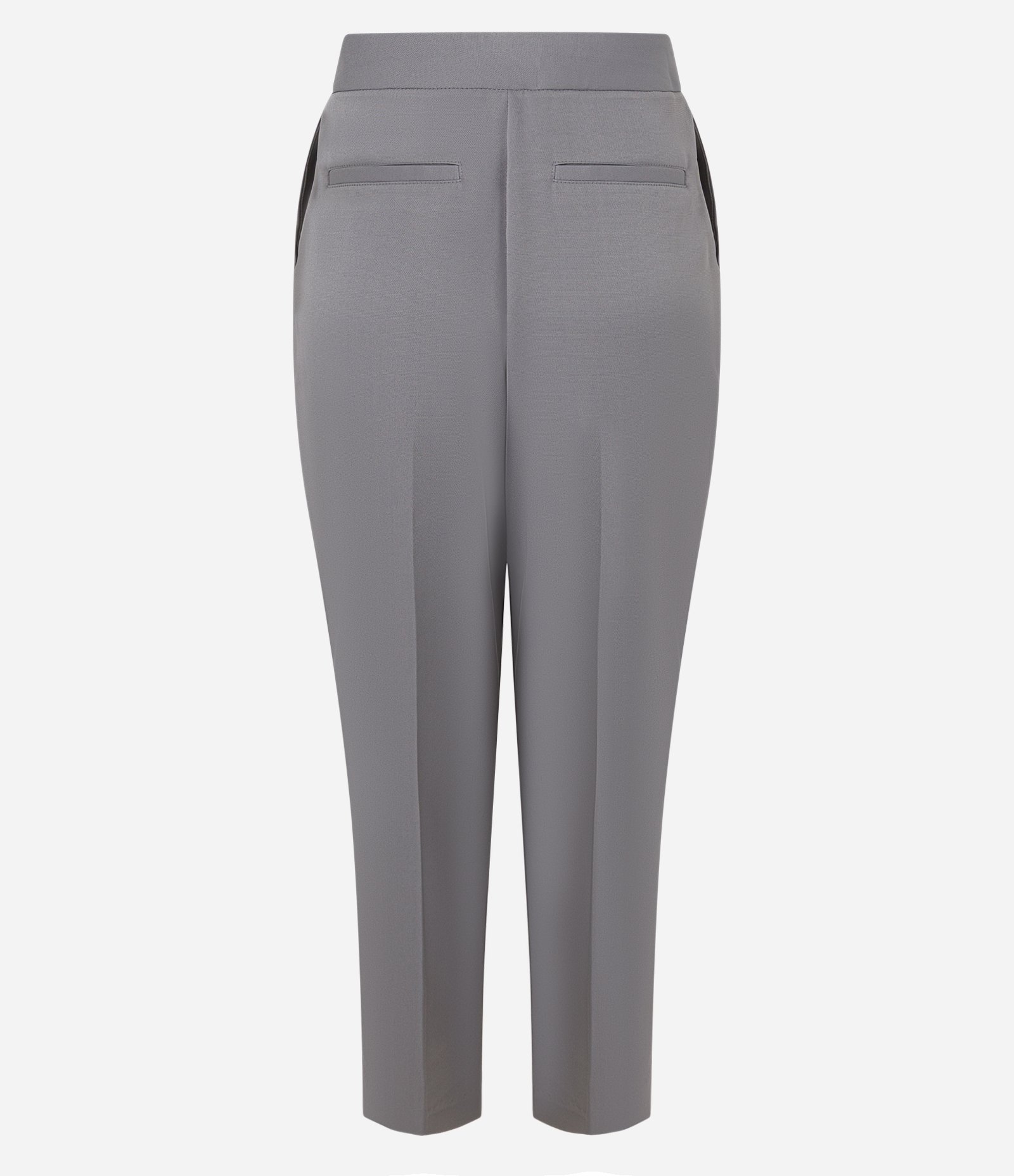 Calça Cenoura com Cós Alfaiatado Cinza 6