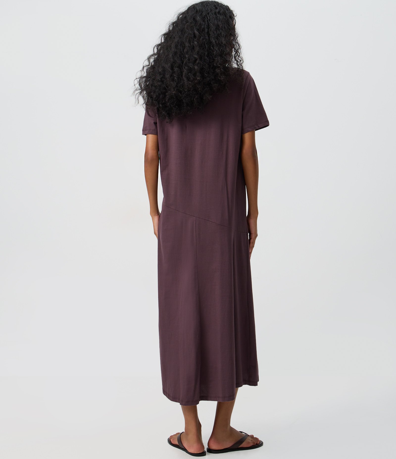 Vestido Longo em Algodão com Modelagem T-Shirt e Estampa Rio de Janeiro Marrom 4
