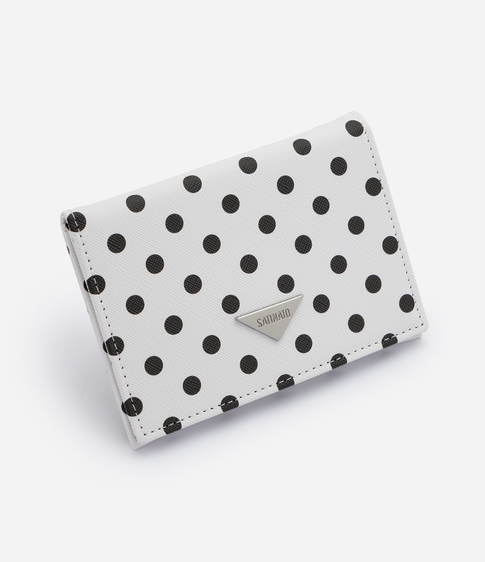 Carteira Envelope com Estampa Poá Off White 1