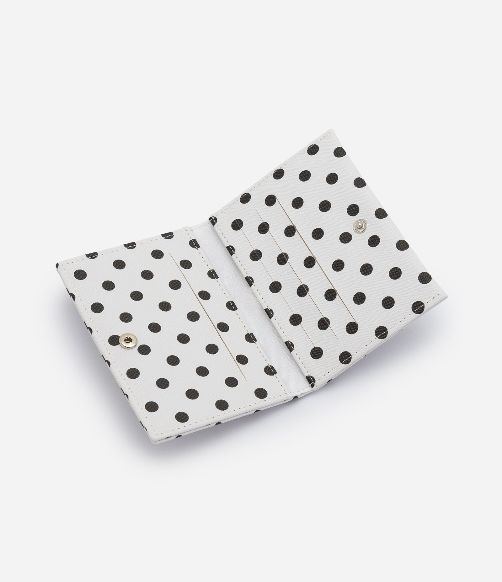 Carteira Envelope com Estampa Poá Off White 5
