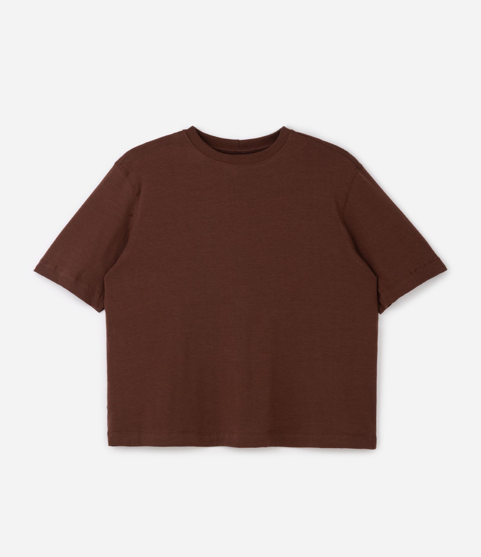 Blusa Boxy em Algodão Básica Curve & Plus Size Chocolate Lab 1