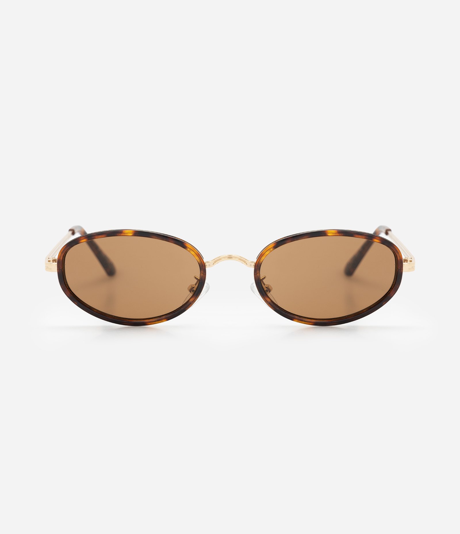 Óculos Redondo em Metal com Lente Marrom Dourado 2