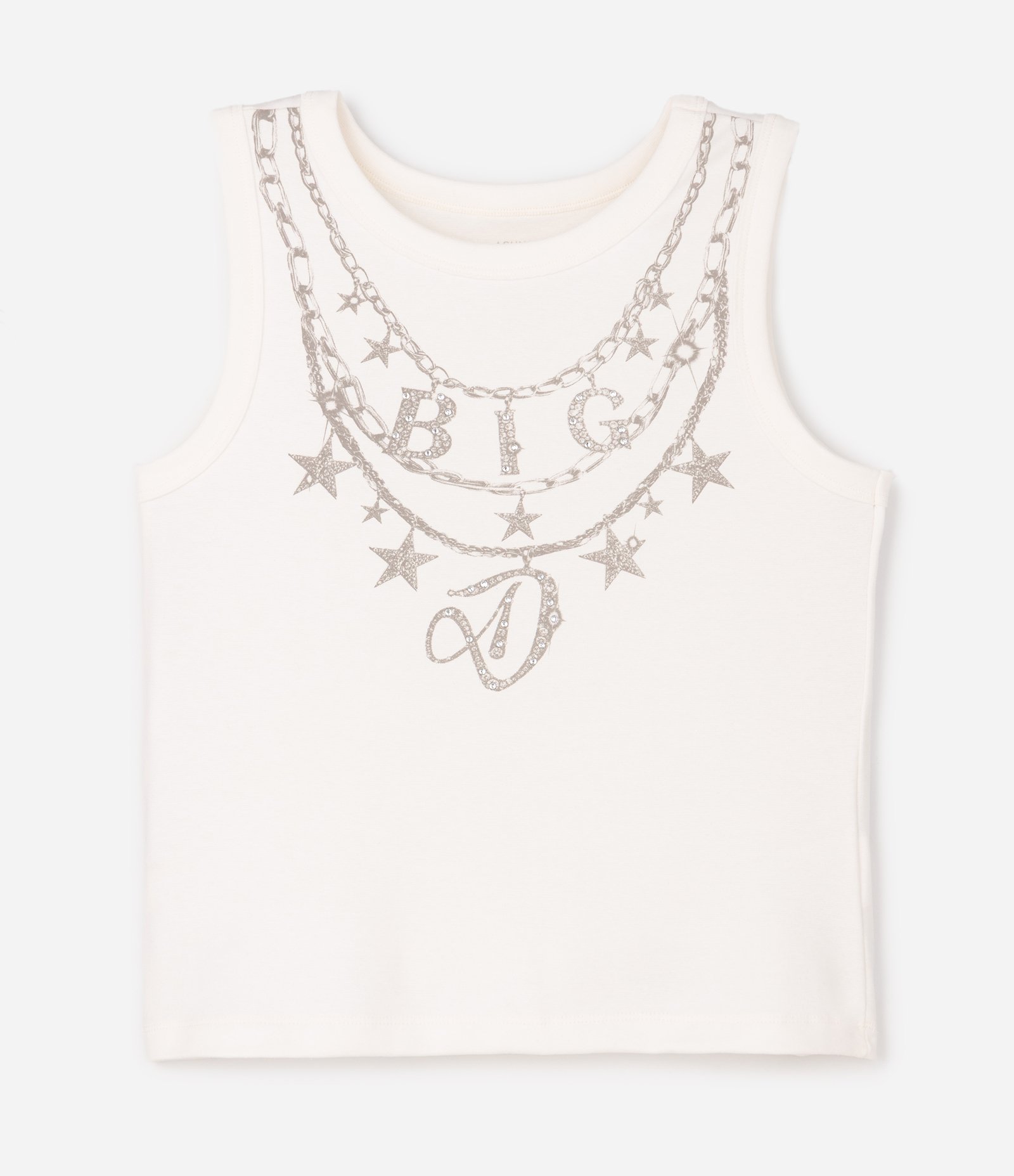 Blusa Canelada com Lettering em Strass Duquesa Curve & Plus Size Branco 4