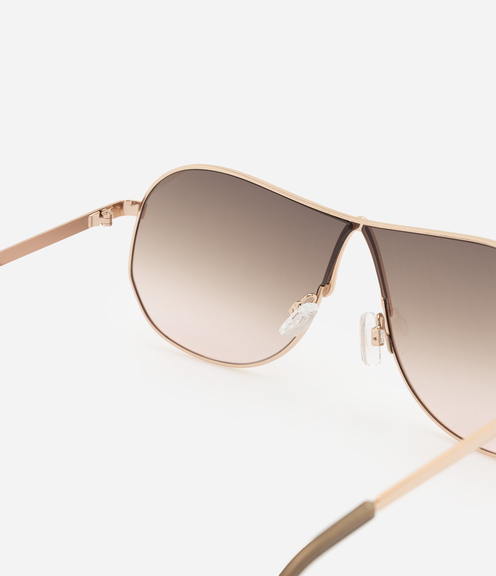Óculos Máscara em Metal com Lente Fumê Dourado 2