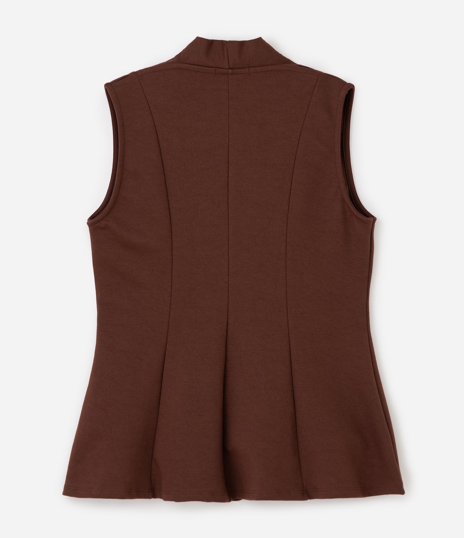 Blusa Peplum em Ponto Roma Curve & Plus Size Marrom 6