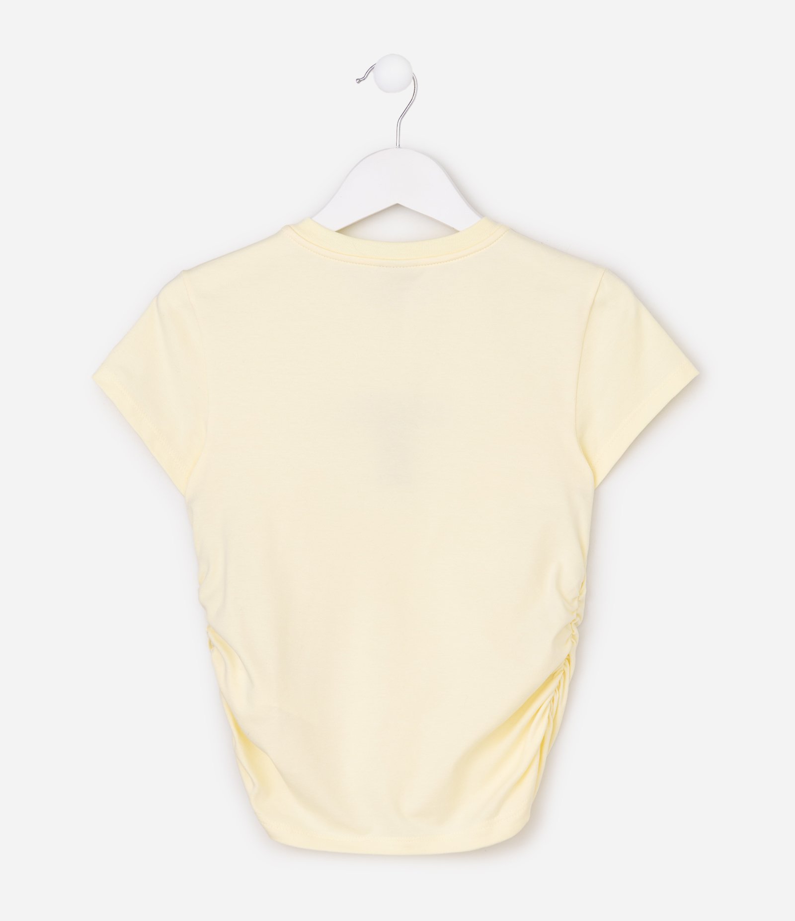 Camiseta Infantil Em Algodão Lettering California com Cachorrinho - Tam 5 a 16 Anos Amarelo 4