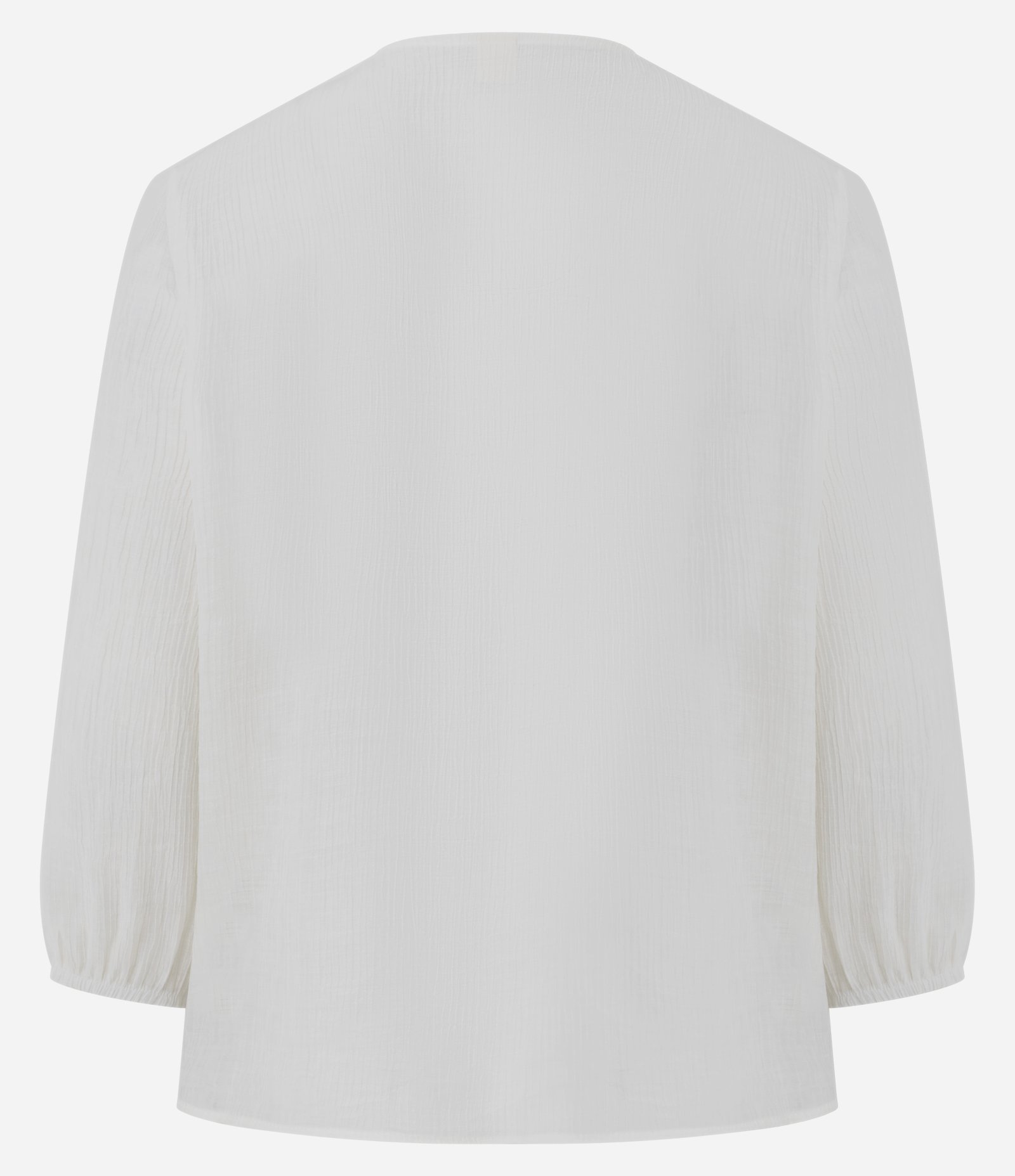 Blusa Bata em Viscose com Babados Branco 7