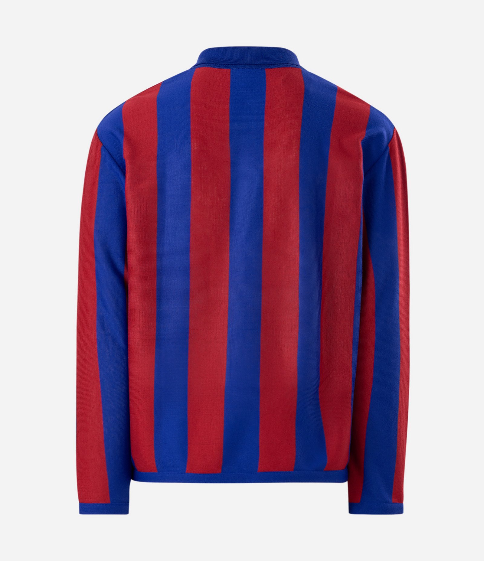 Camiseta Boxy FC Barcelona Listrada com Gola Polo Azul 5