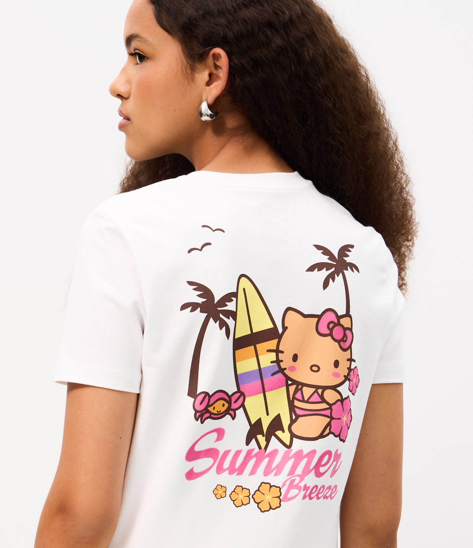 Camiseta New Tshirt em Algodão Hello Kitty Branco 4
