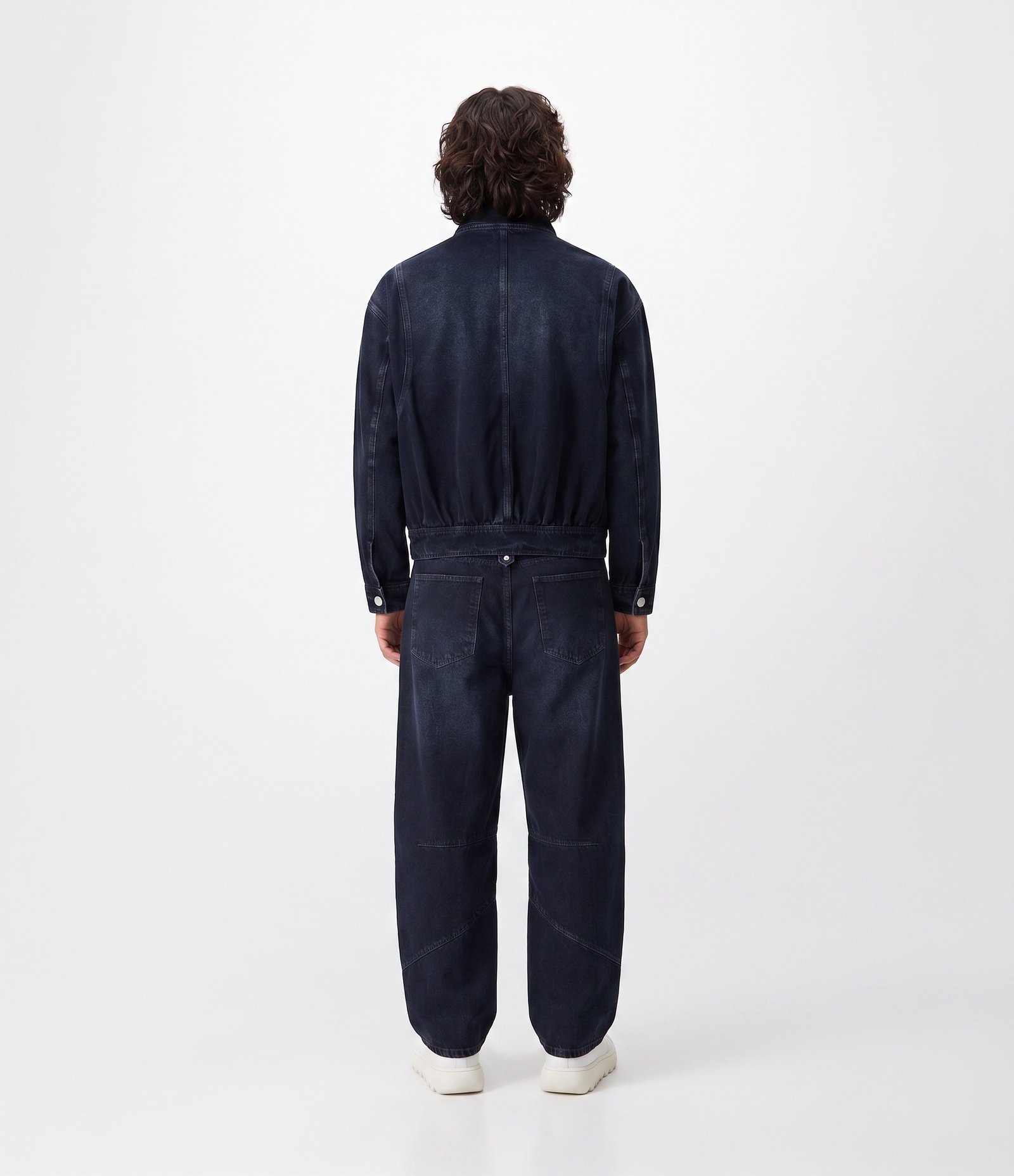Calça Baggy Balloon Jeans com Recortes Anatômicos Azul 3