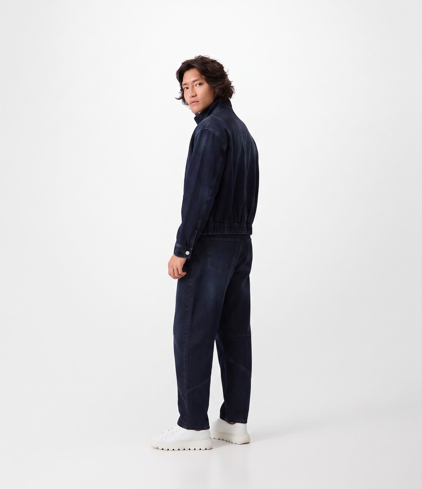 Calça Baggy Balloon Jeans com Recortes Anatômicos Azul 4
