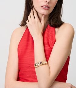 Bracelete Rígido com Aplicações em Resina