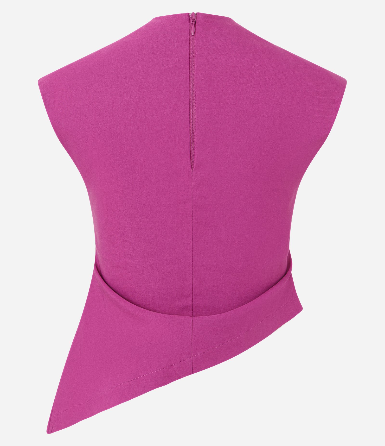 Blusa Assimétrica em Bengaline com Drapeado Lateral Roxo 3