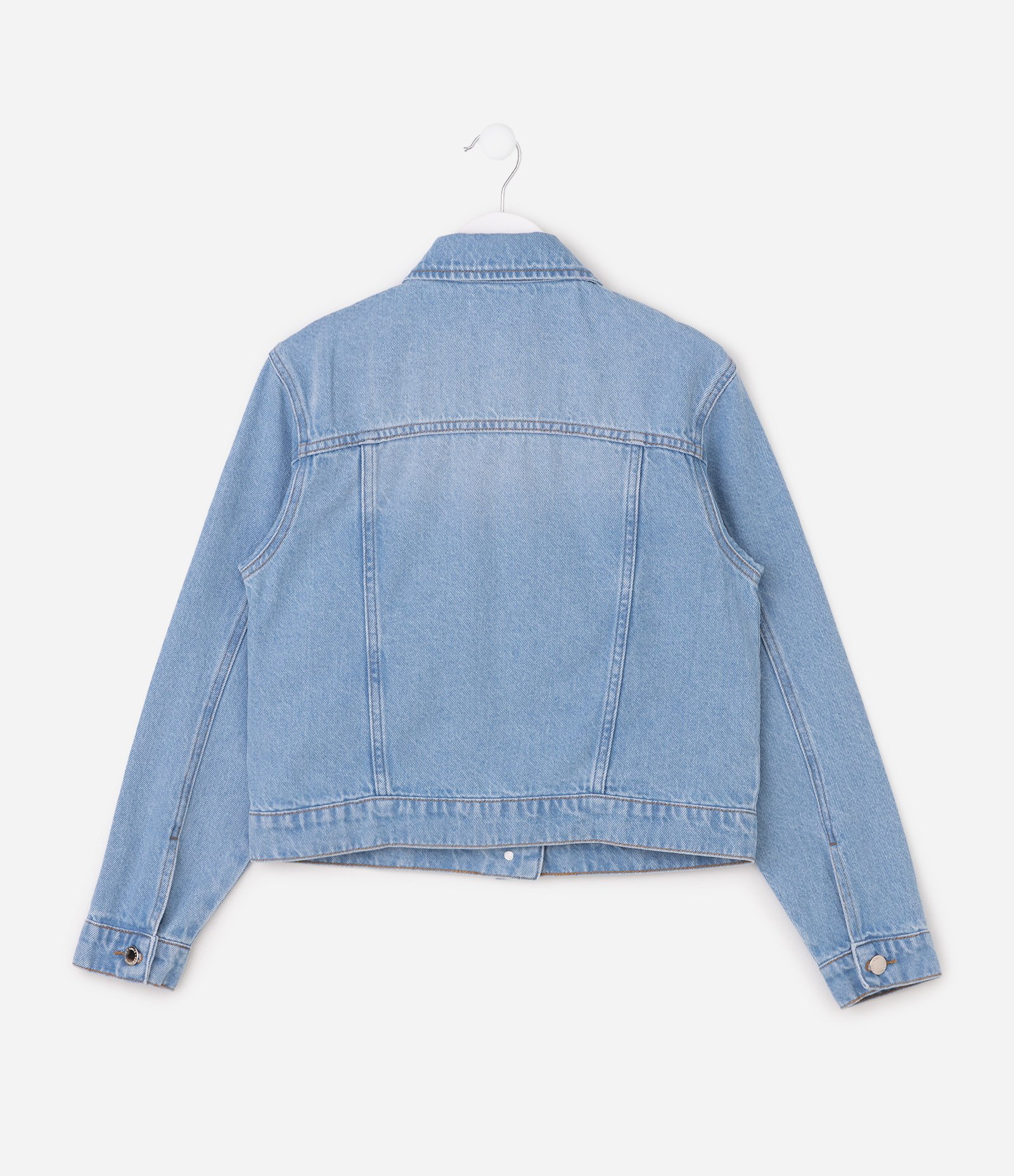 Jaqueta Jeans Infantil com Strass -Tam 5 a 16 Anos Azul 5