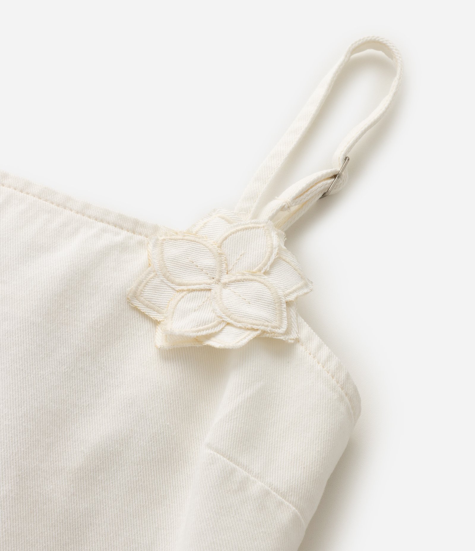 Blusa Infantil em Algodão com Aplicações Florais e Lastex Tam 5 a 16 Anos Bege 6
