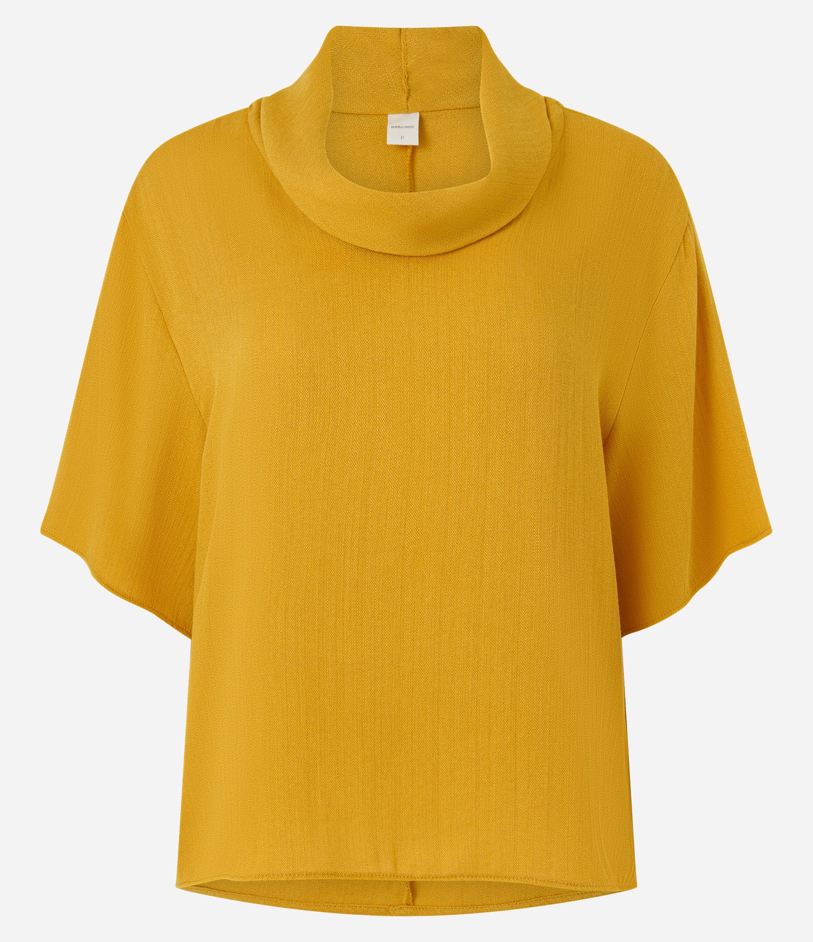 Blusa com Gola Drapeada e Mangas Amplas Amarelo 5