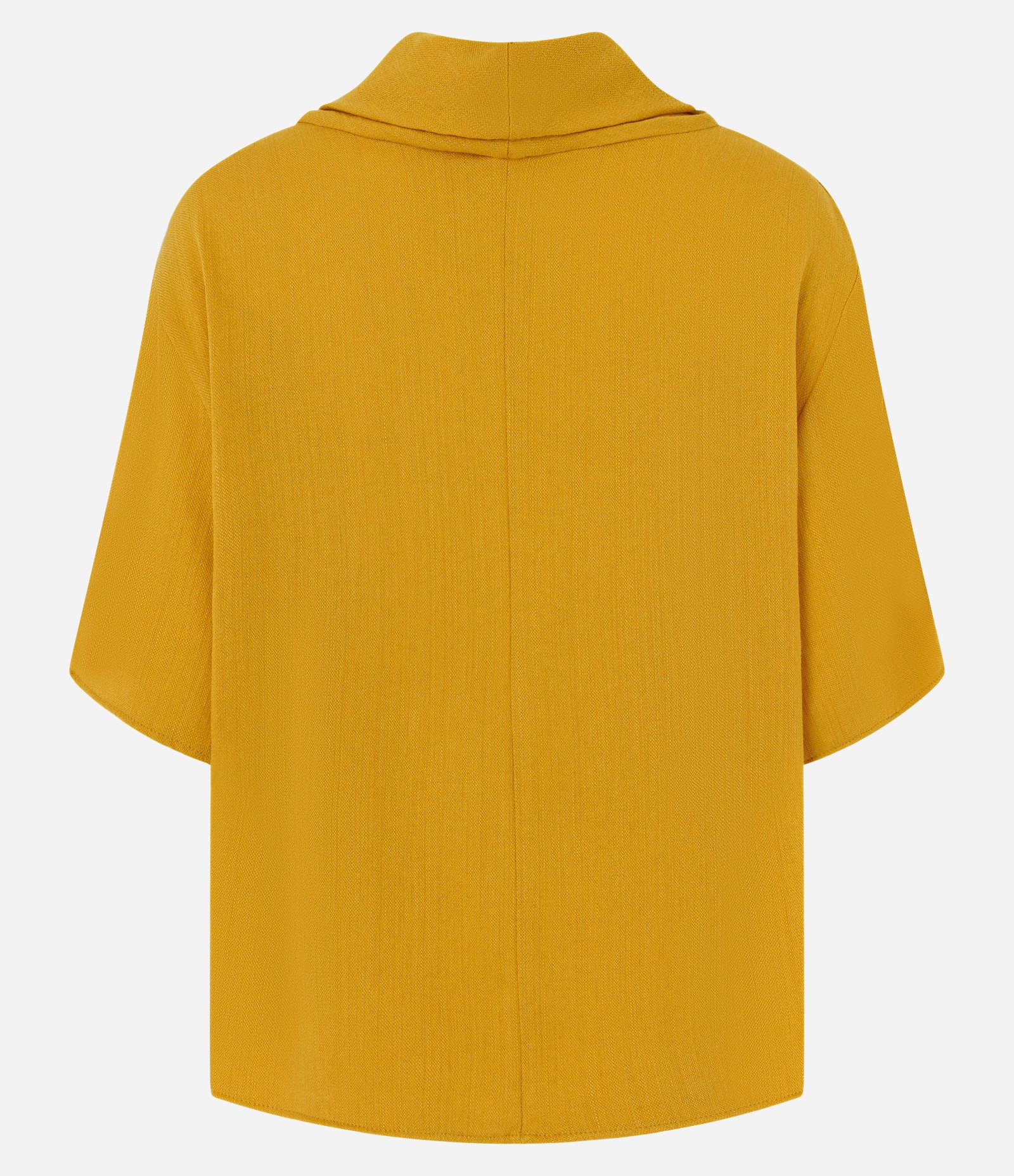 Blusa com Gola Drapeada e Mangas Amplas Amarelo 7
