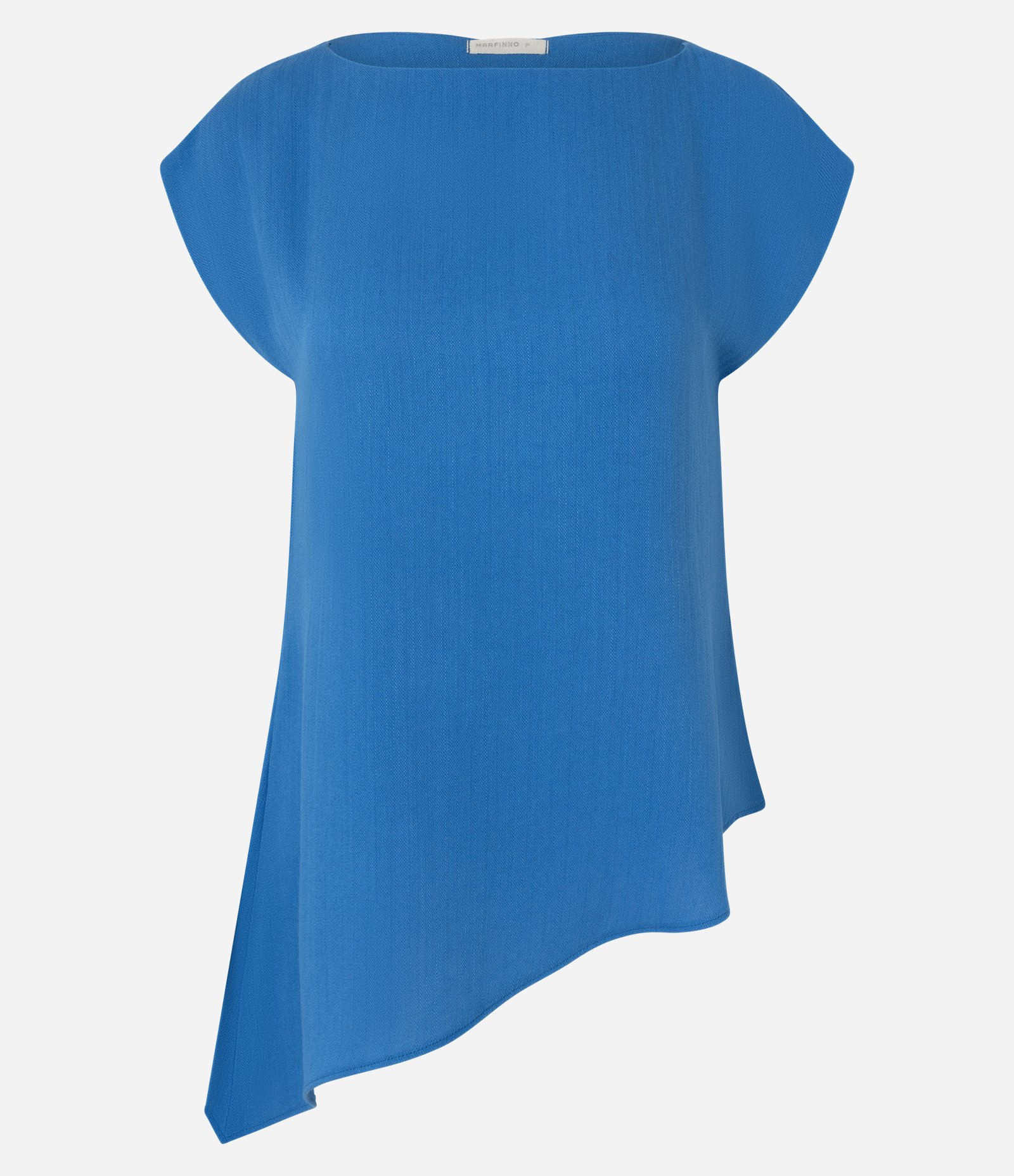 Blusa em Viscose com Barra Assimétrica Azul 5