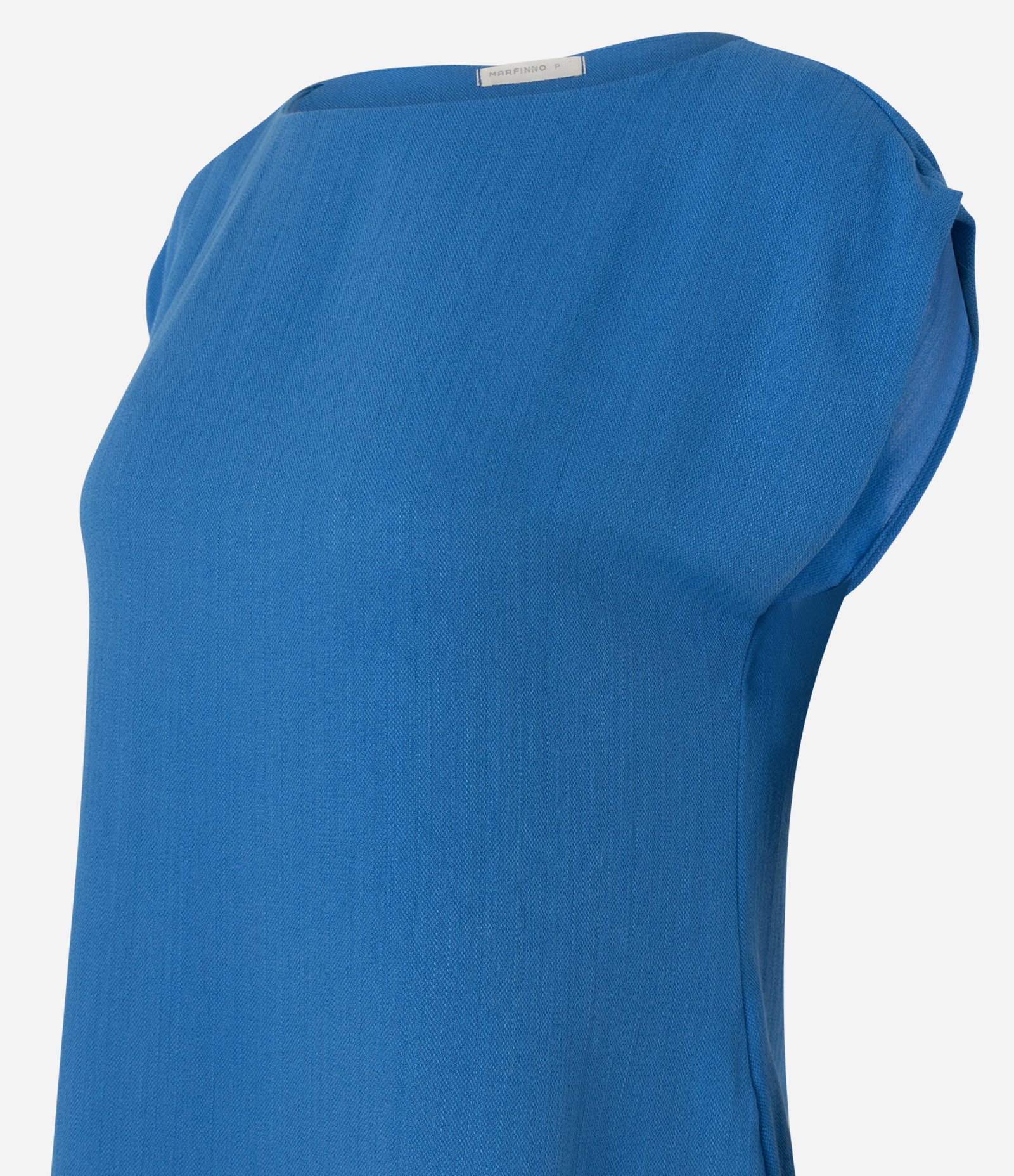 Blusa em Viscose com Barra Assimétrica Azul 6