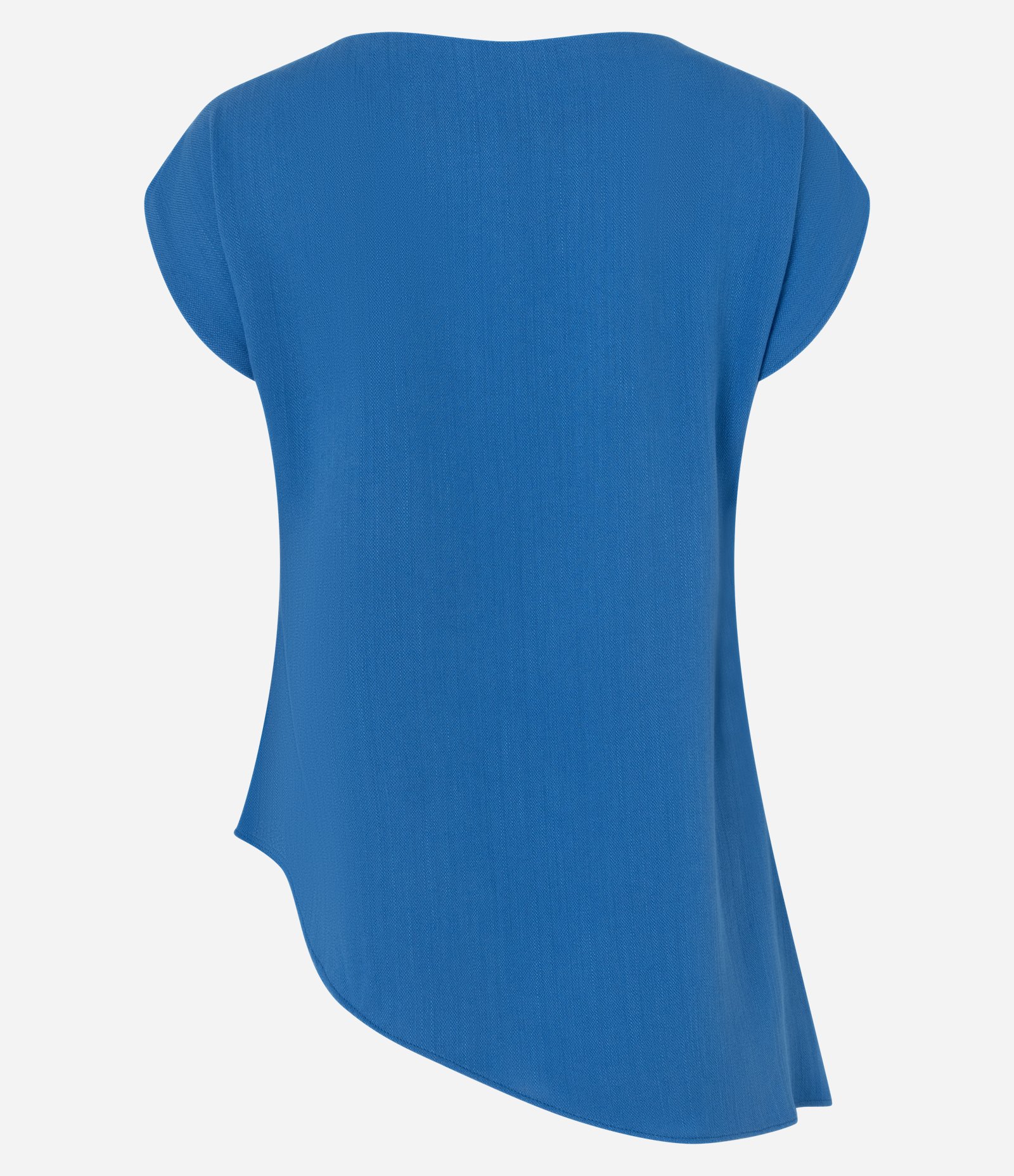 Blusa em Viscose com Barra Assimétrica Azul 7