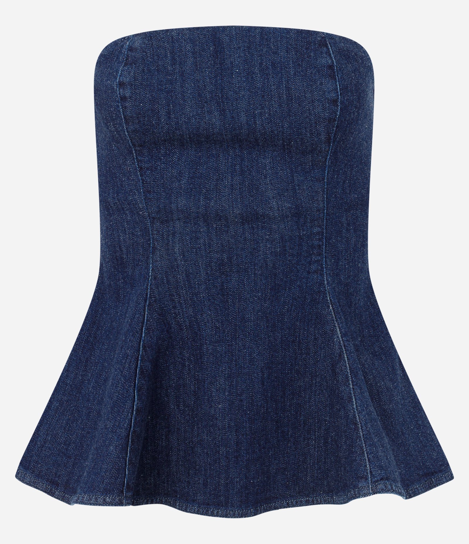 Blusa Tomara que Caia Jeans com Recortes Azul 5
