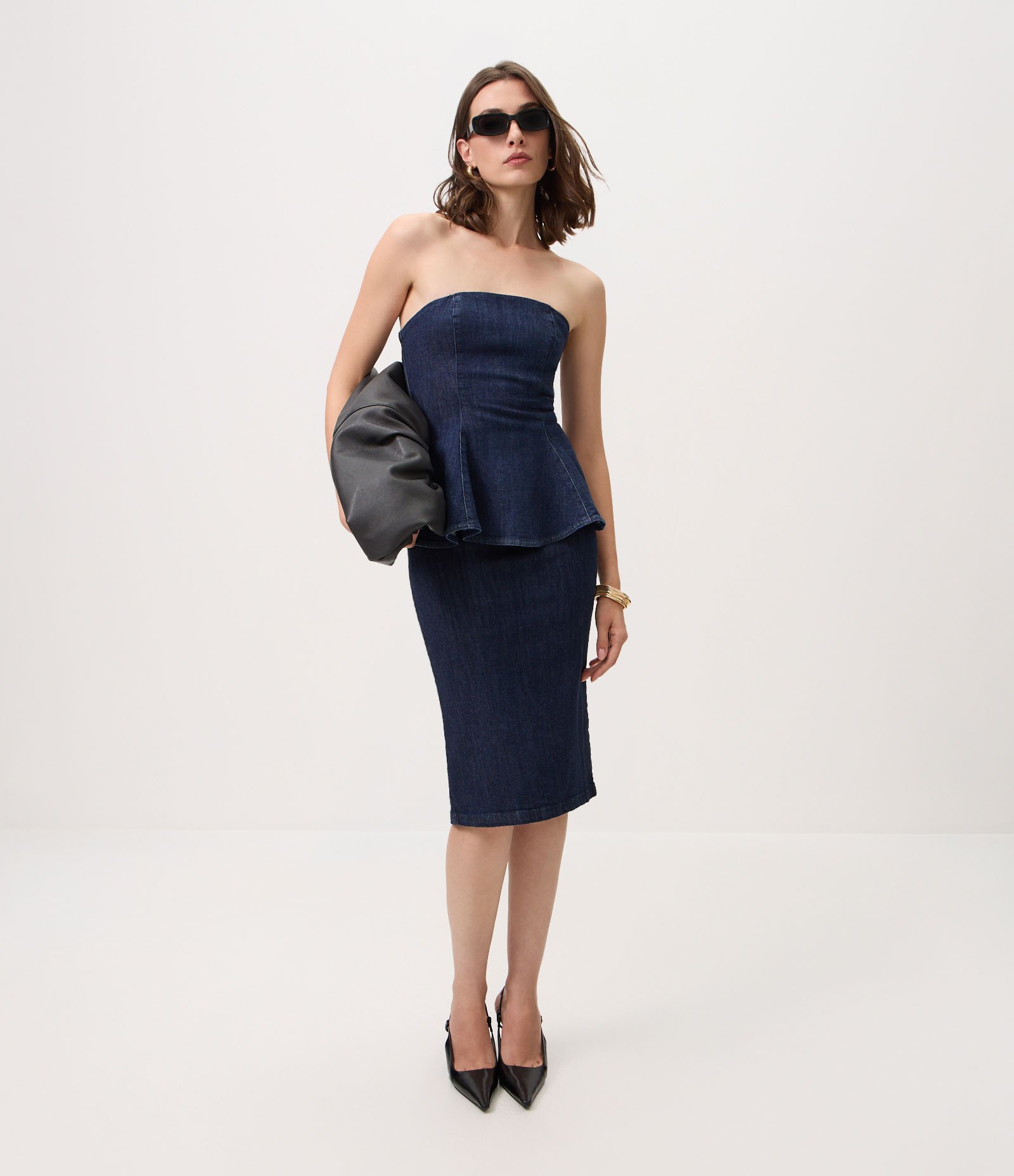 Blusa Tomara que Caia Jeans com Recortes Azul 2