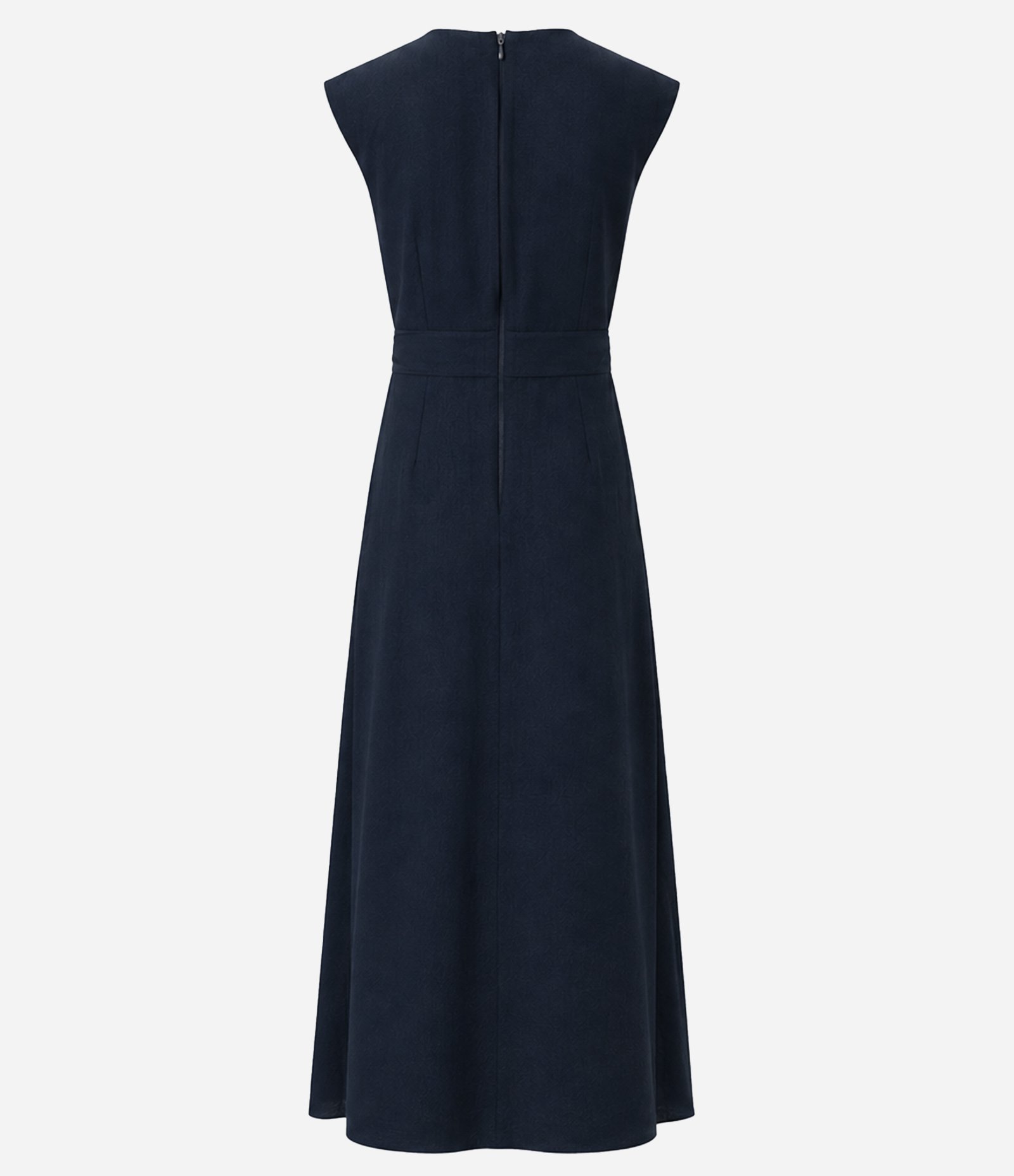 Vestido Viscose Com Faixa Para Amarração Fixa e Fivela Azul 3
