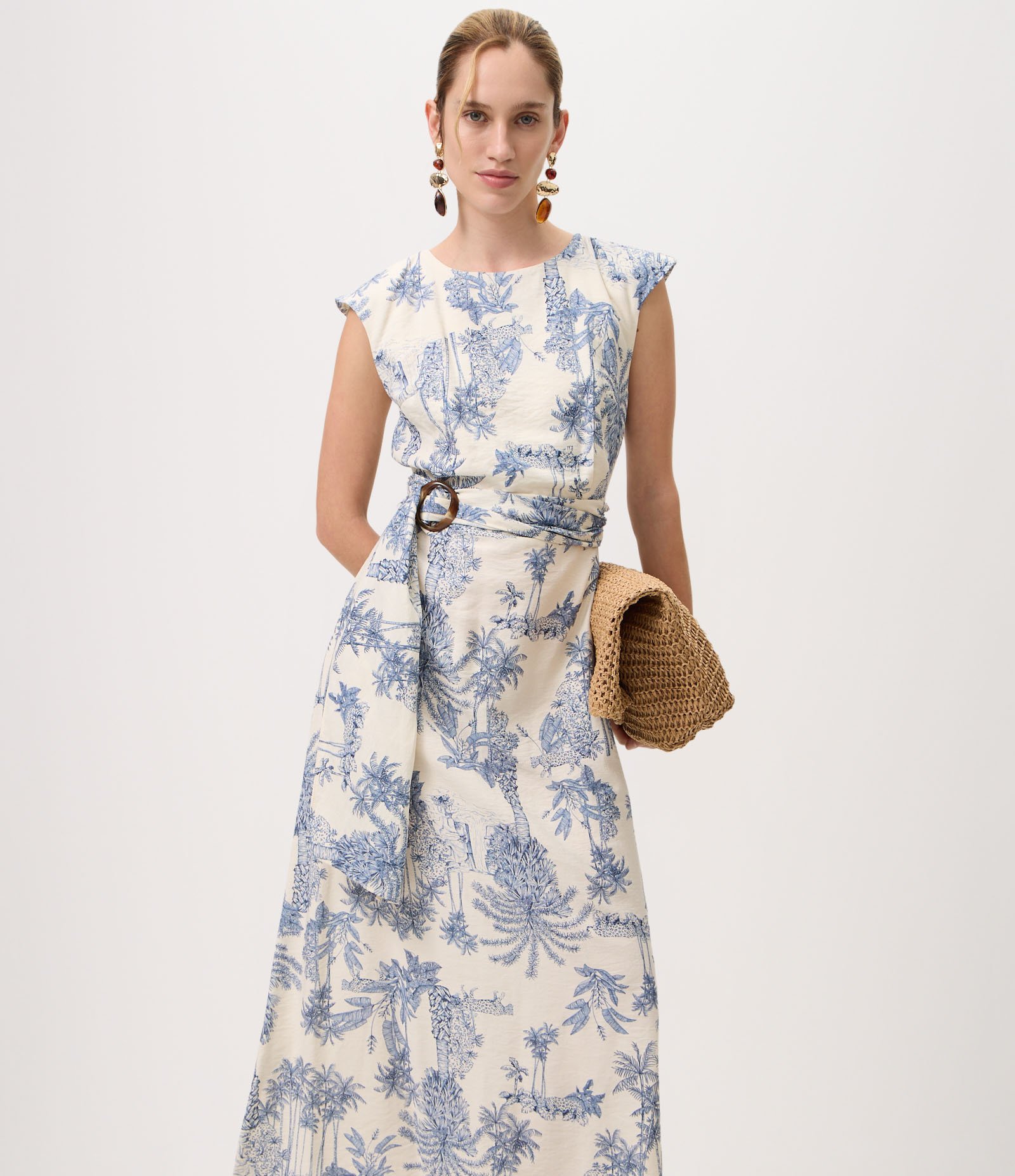 Vestido Viscose Sem Cava Com Faixa Para Amarração fixa e fivela Multicores 1
