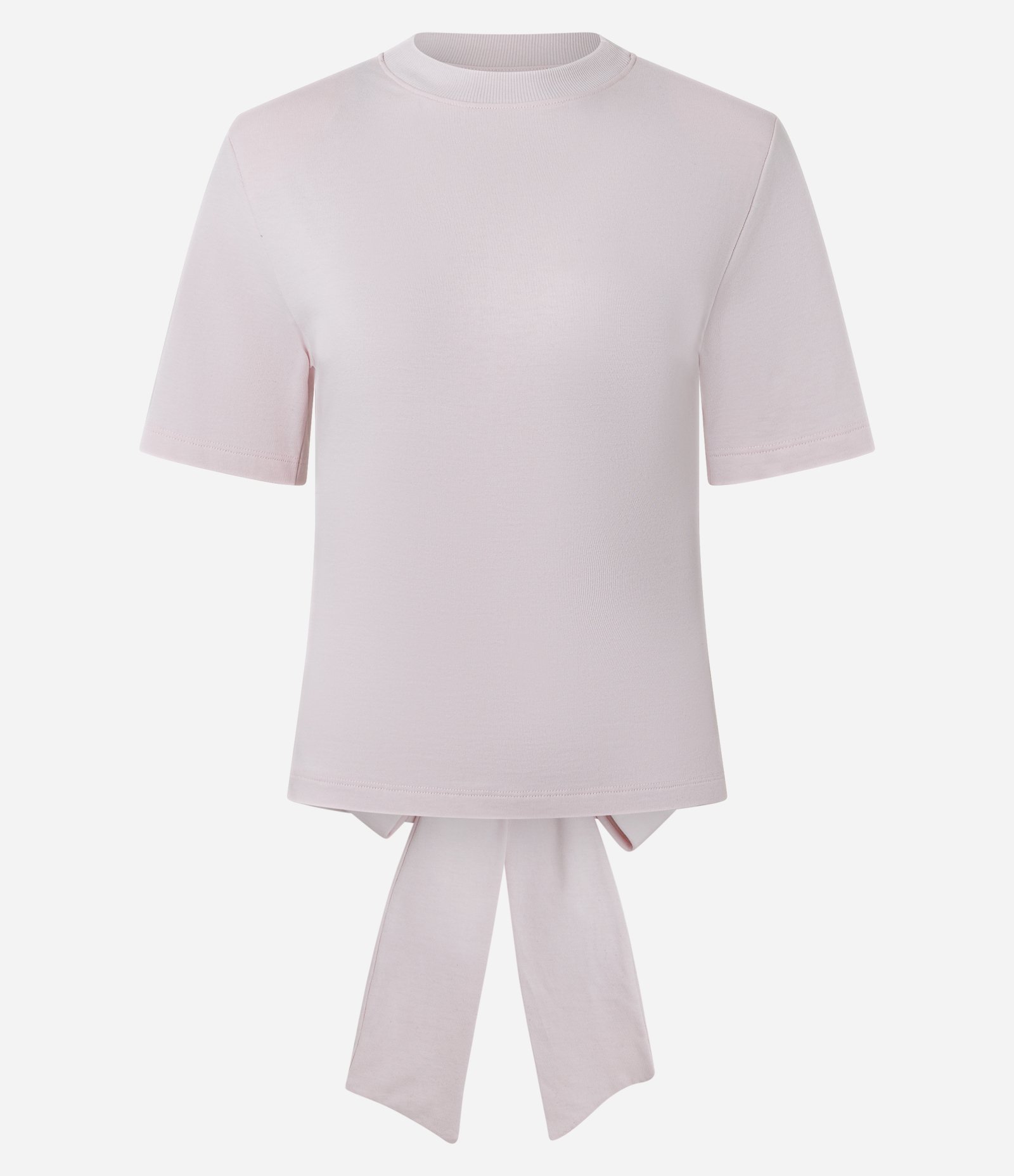 Blusa Baby Look em Algodão com Faixa para Amarração Rosa 5