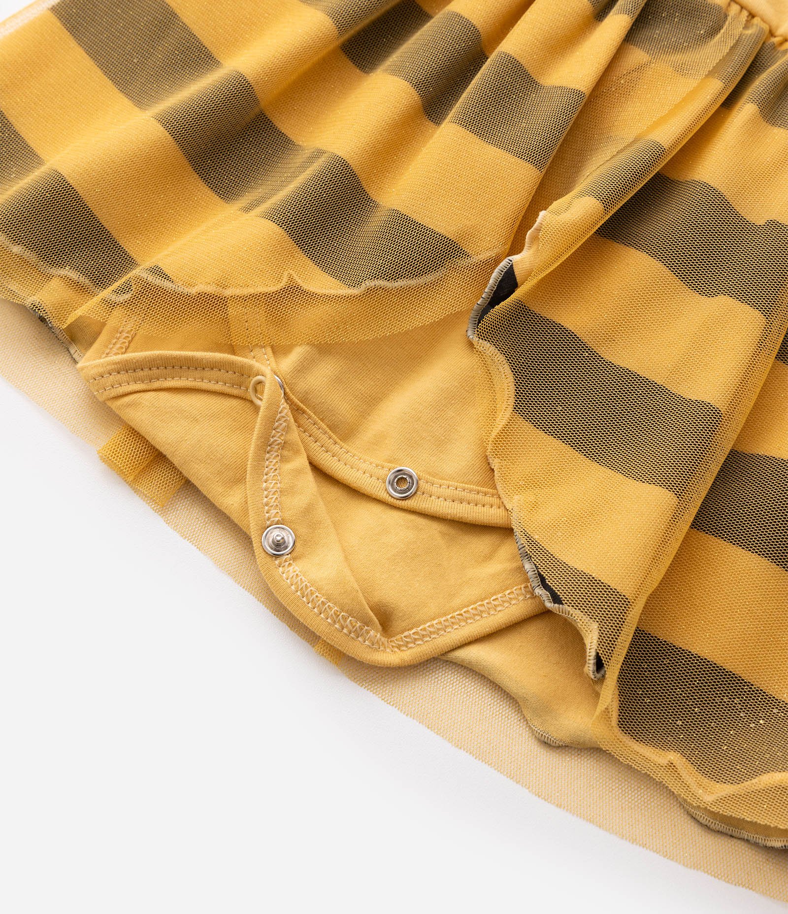 Vestido Body Bebê de Abelhinha - Tam RN a 18 Meses Amarelo 7