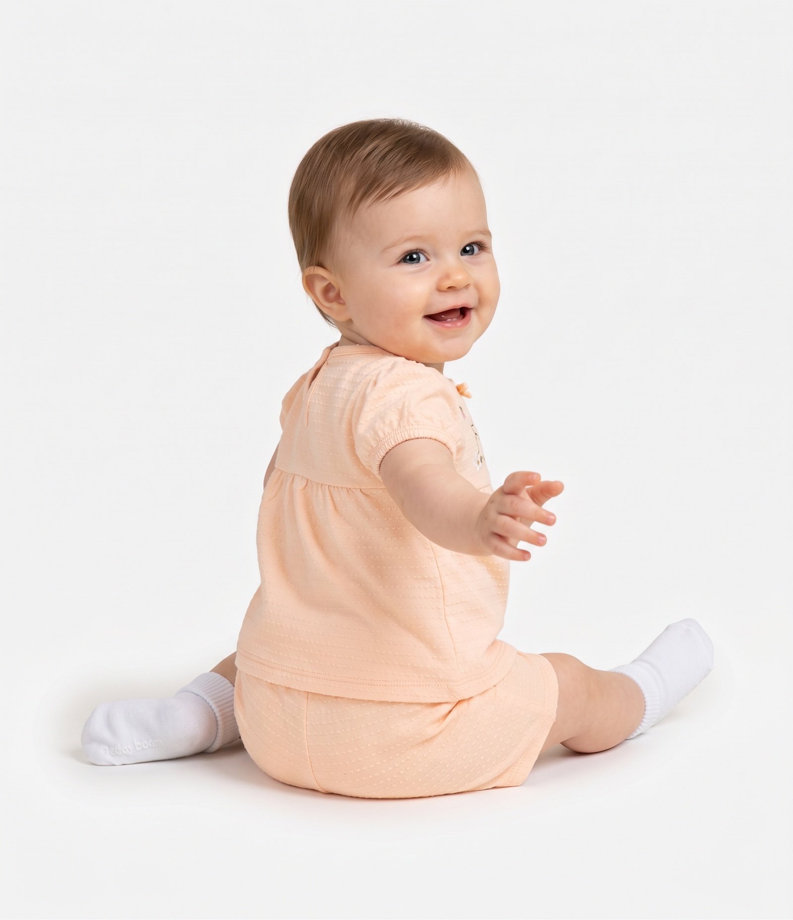 Conjunto Bebê com Bordado Floral - Tam 0 a 18 Meses Amarelo 3