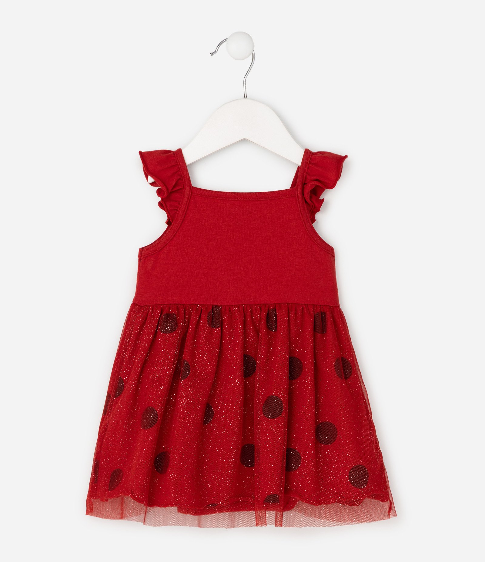 Vestido Body Bebê de Joaninha com Faixa de Cabelo Tam - RN a 18 Meses Vermelho 4