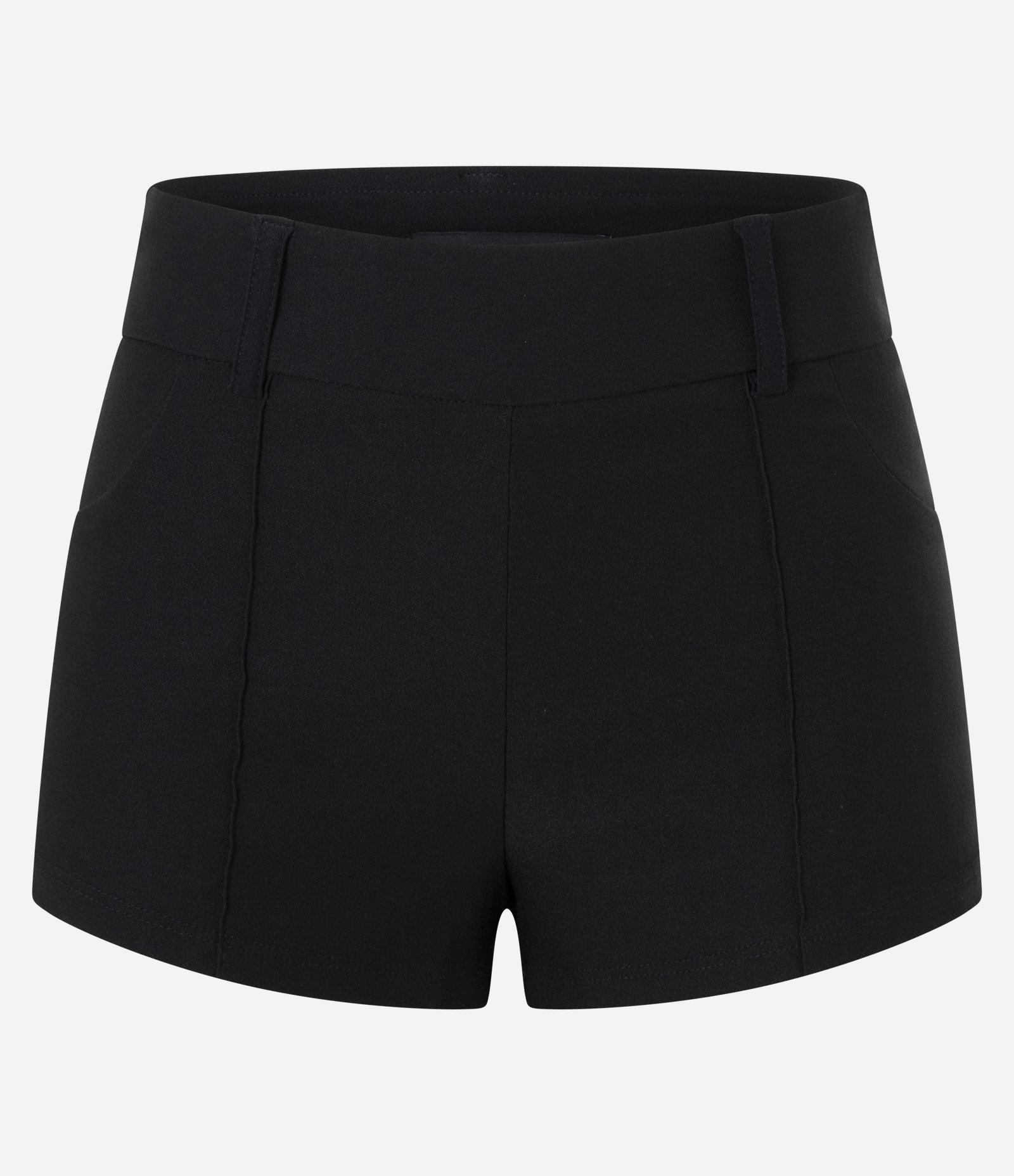 Mini Bermuda em Bengaline com Cintura Alta Preto 6