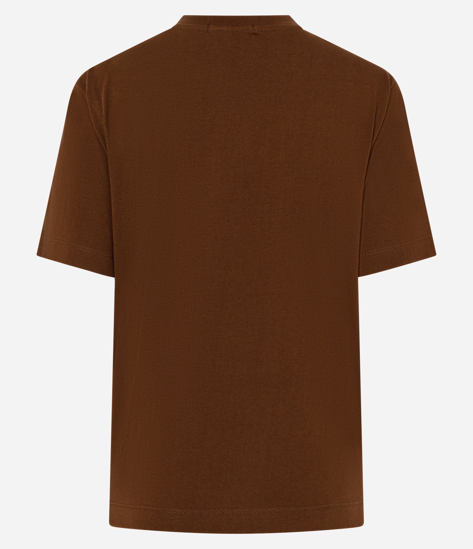 Camiseta em Algodão com Aplicação Floral Marrom 2