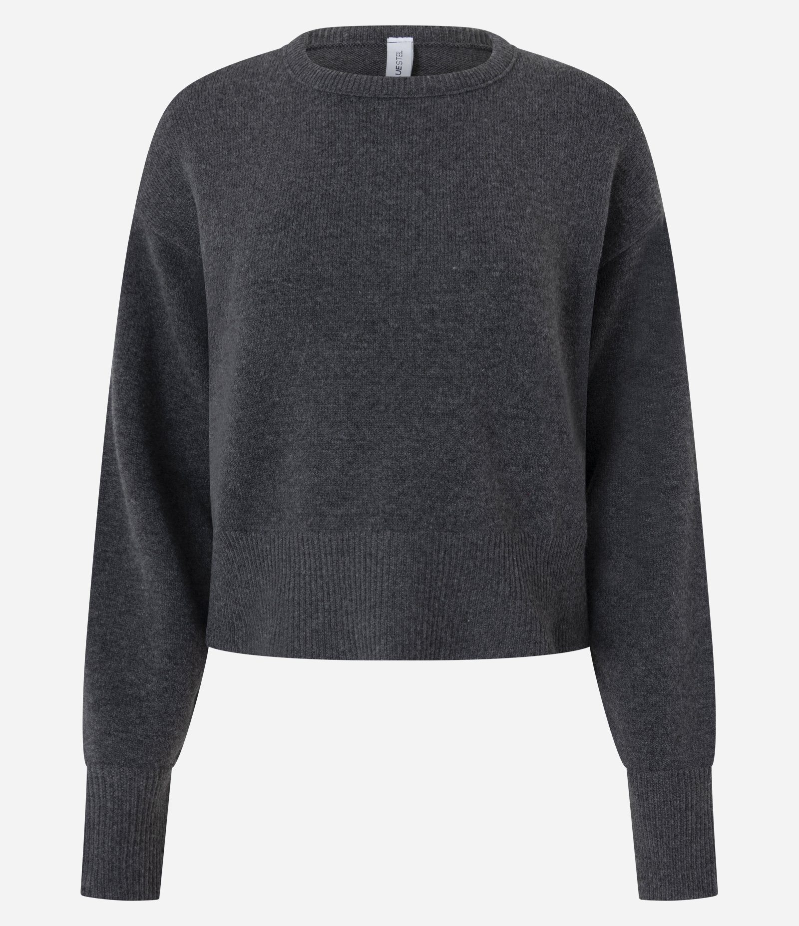 Suéter Oversized em Tricô Cinza Escuro 5