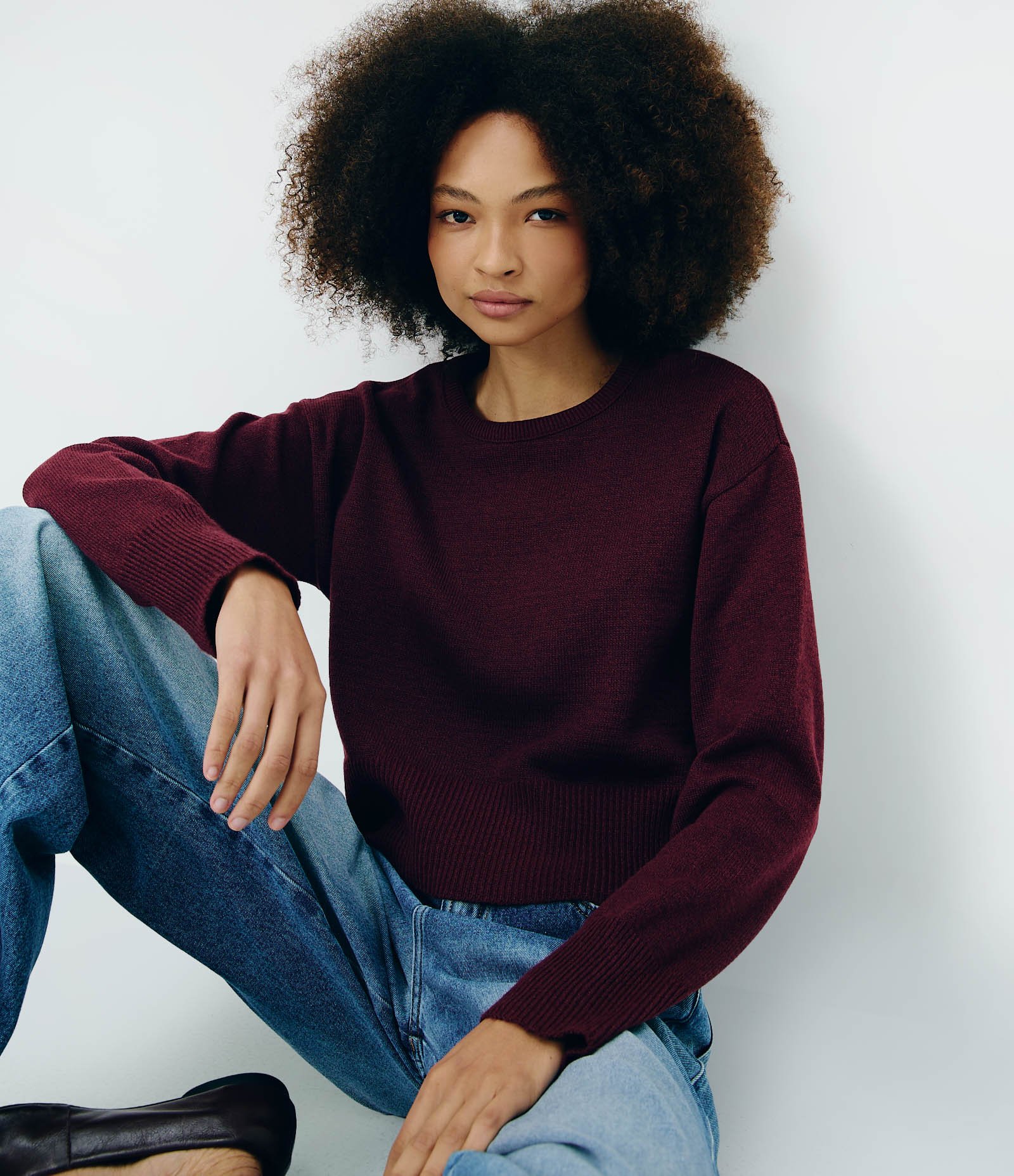 Suéter Oversized em Tricô Bordô 3