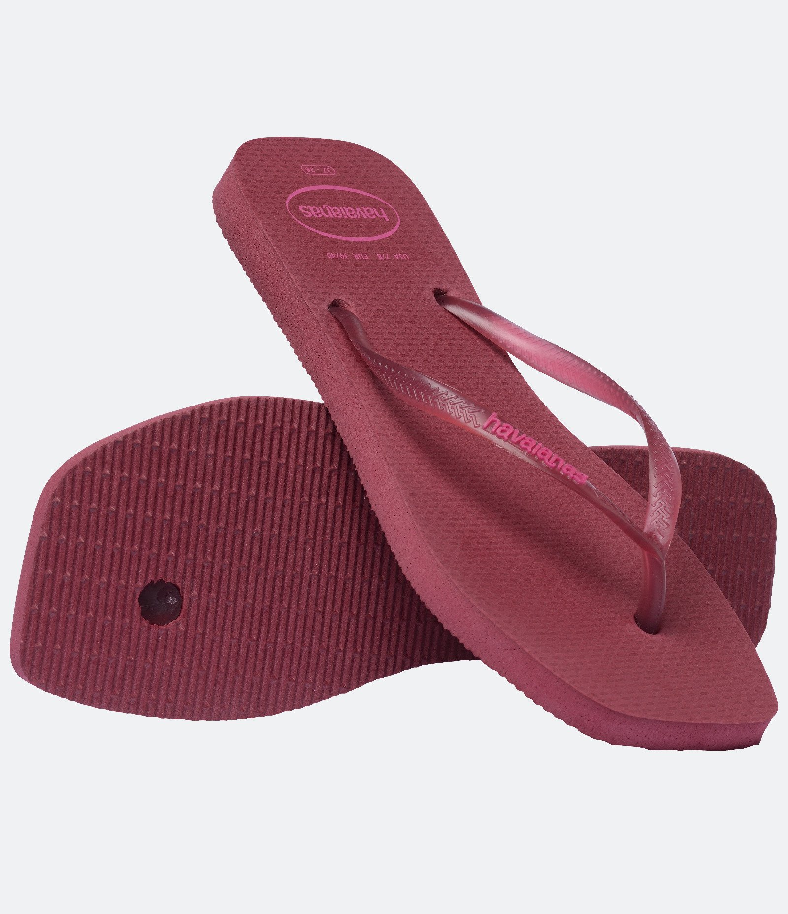 Chinelo Havaianas com Bico Quadrado Vinho 4