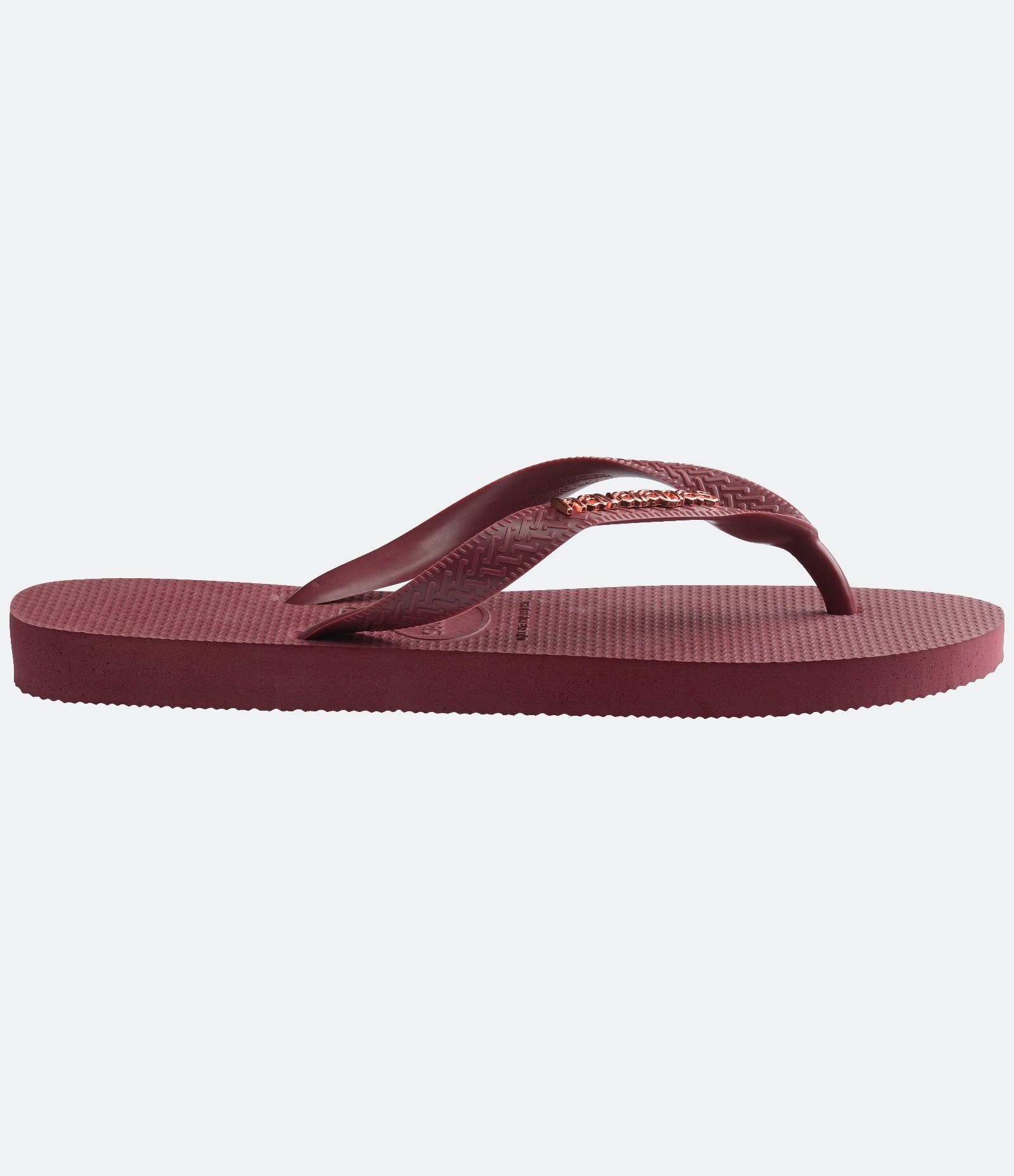 Chinelo Havaianas com Logo Metálica Vinho 3