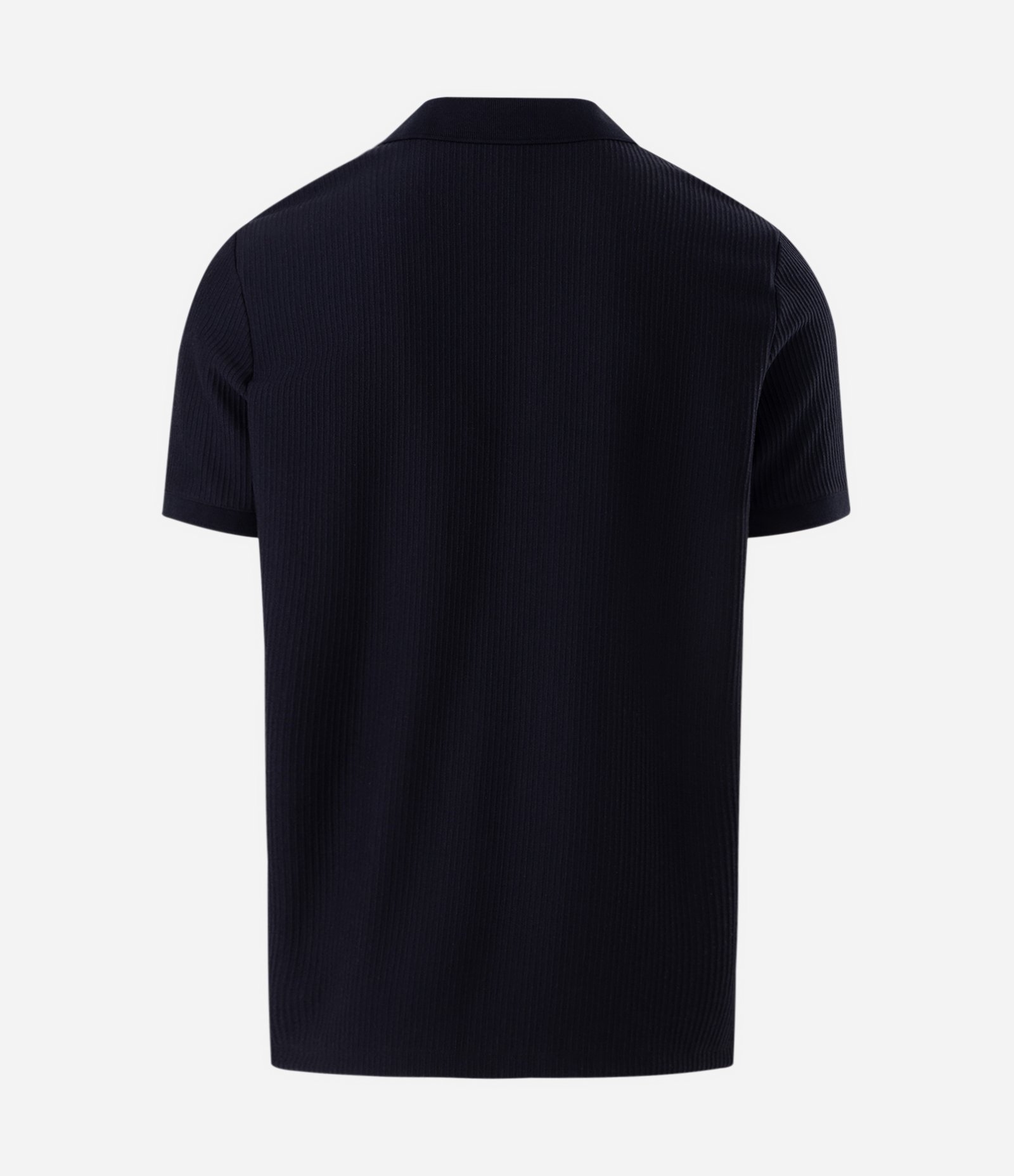 Polo Regular Texturizada Canelada Preto 6