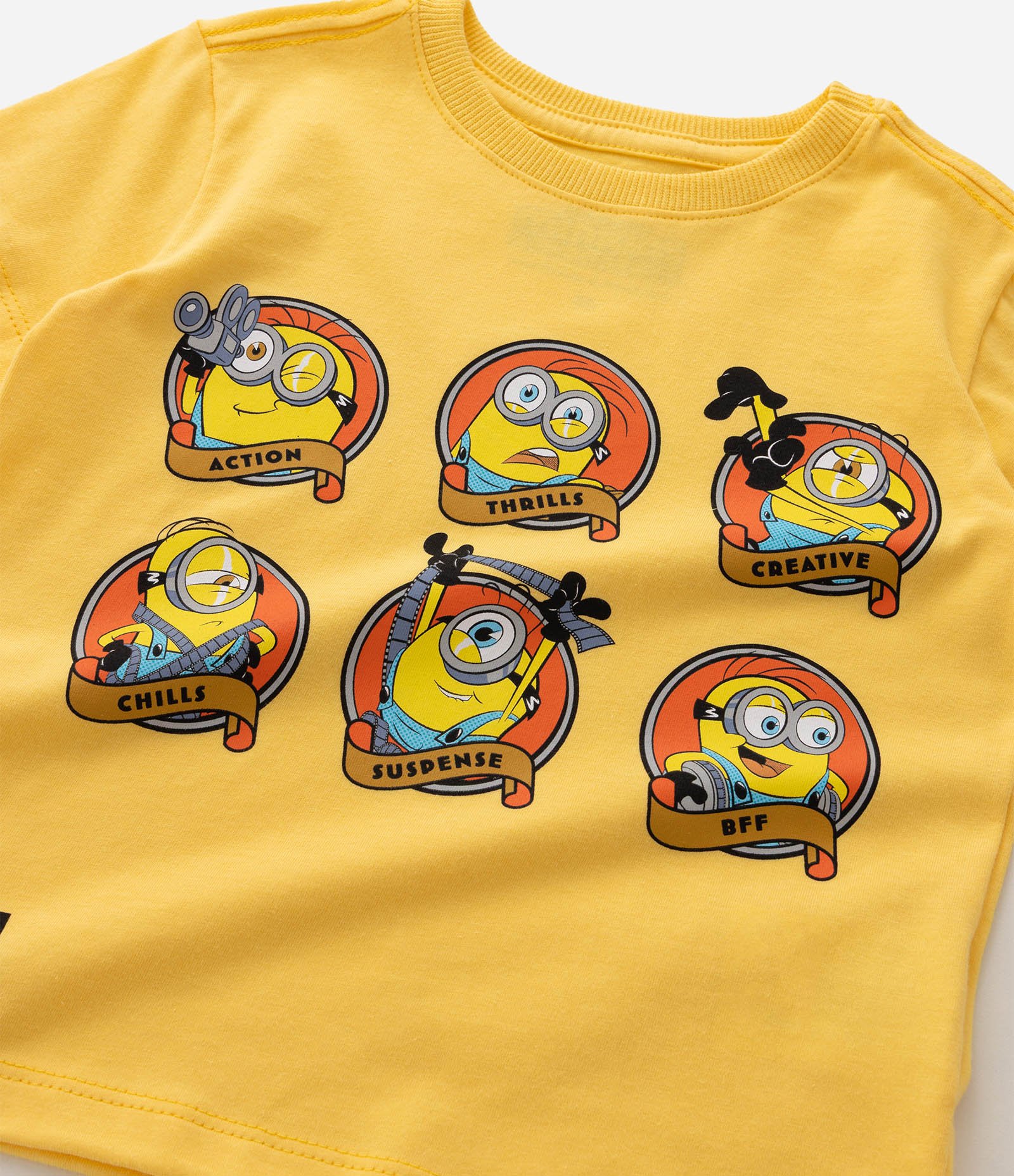 Camiseta em Algodão dos Minions Infantil - Tam 2 a 6 Anos Amarelo 4