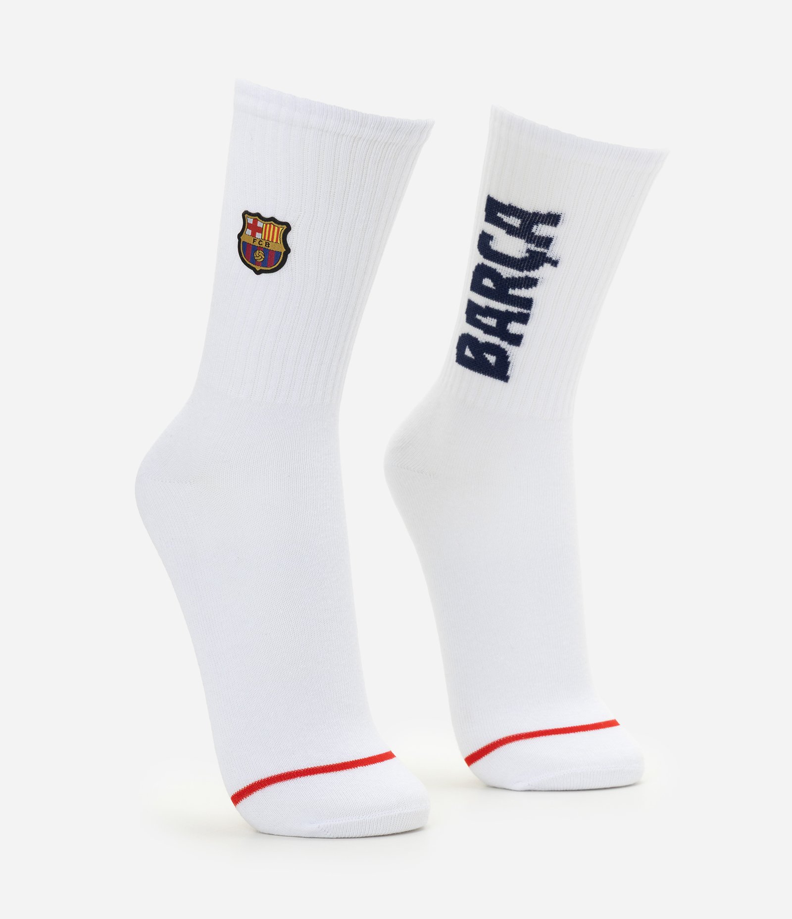 Meia Cano Alto do Barcelona Barça Branco 2