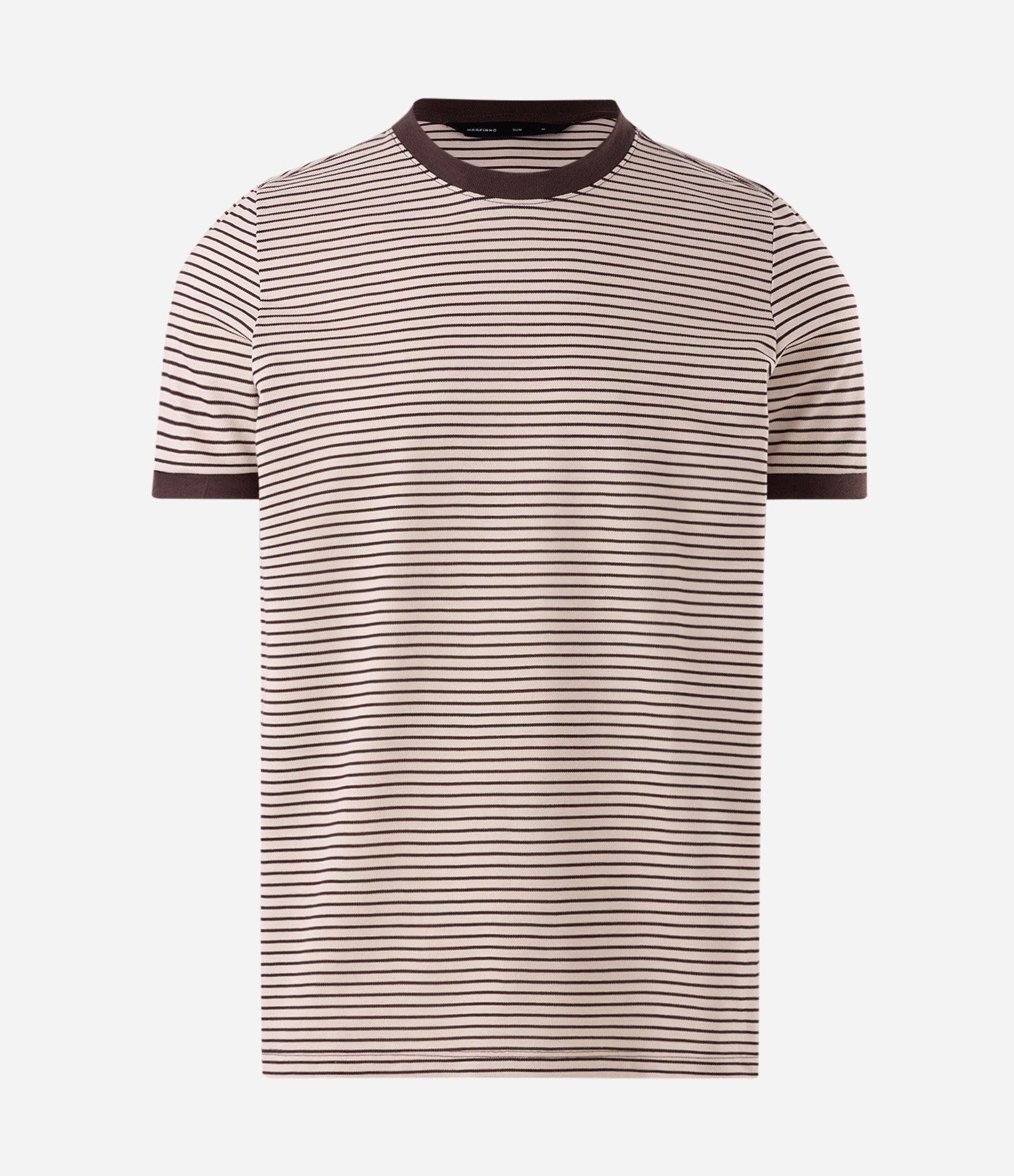 Camiseta Slim Listrada Bicolor Cinza 5