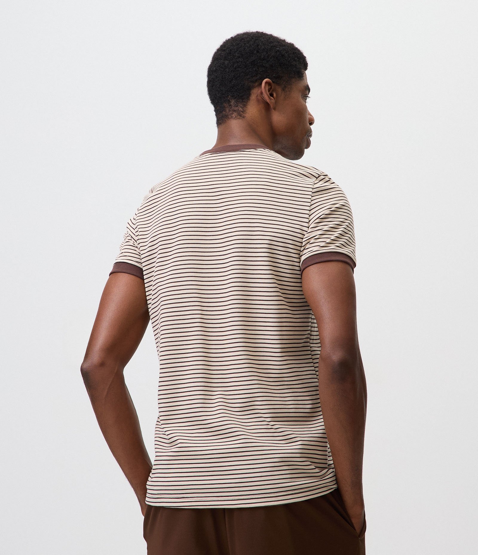 Camiseta Slim Listrada Bicolor Cinza 3