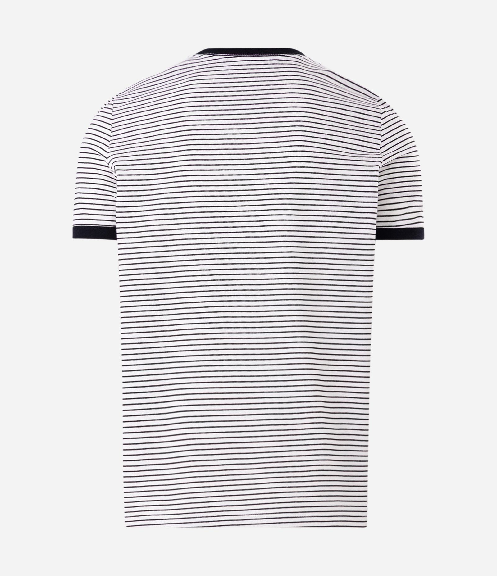 Camiseta Slim Listrada Bicolor Branco 2