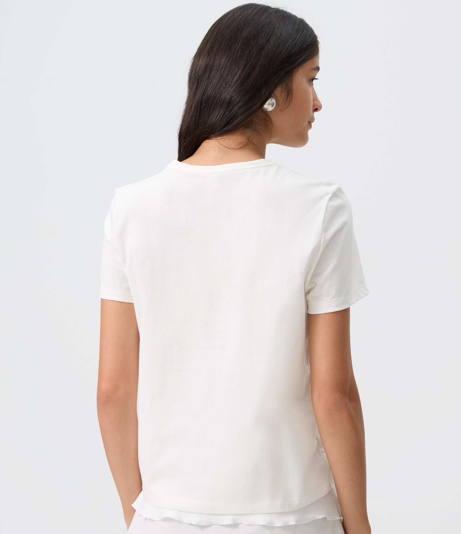 Camiseta New T-shirt em Algodão com Estampa Tropical Flocada Branco 4