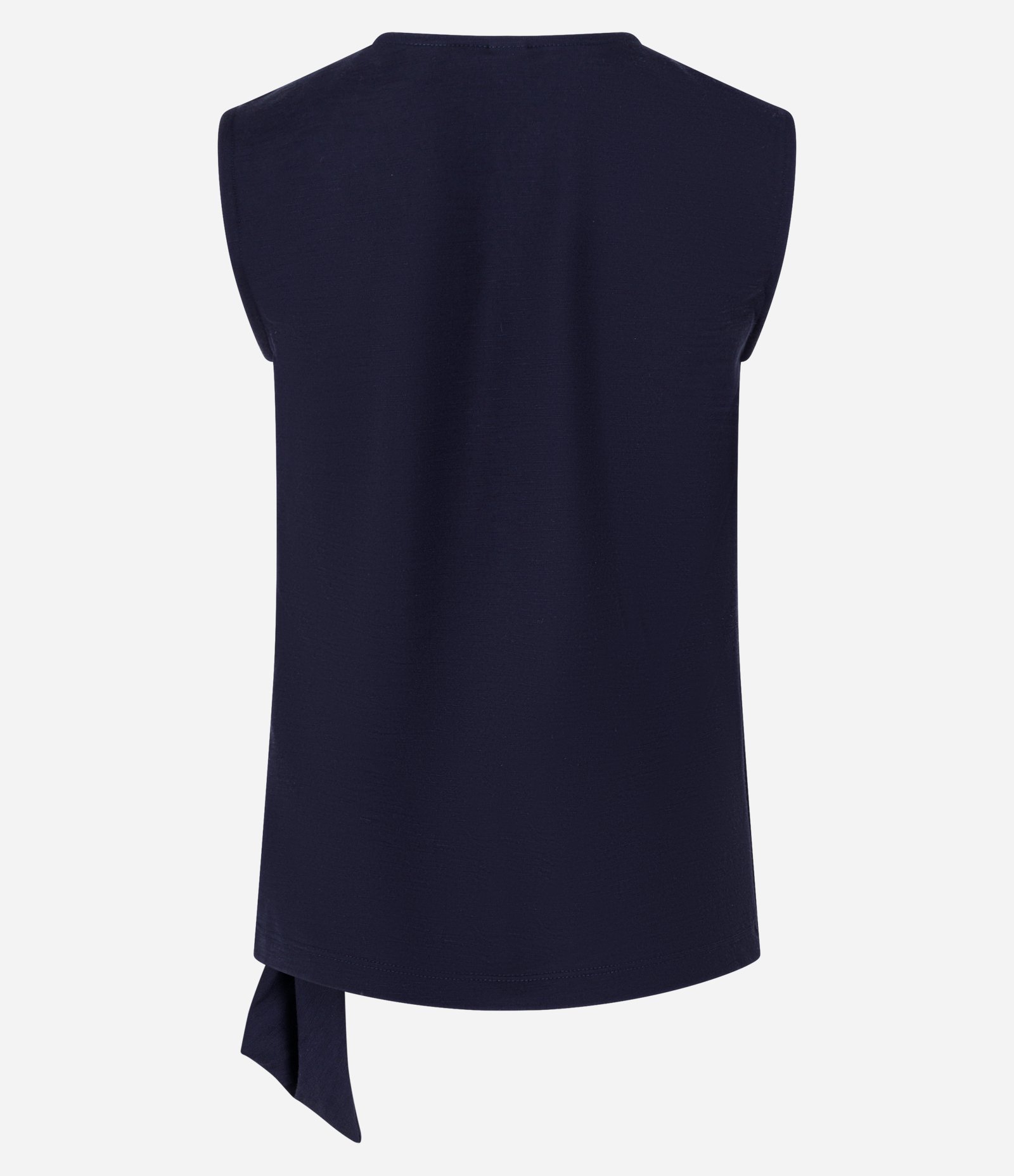 Blusa em Piquet com Transpasse e Faixa Lateral Azul 2